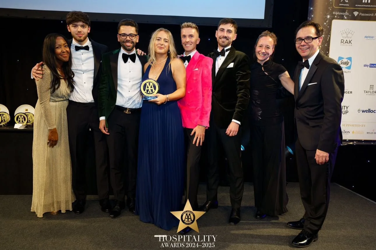 The Cartford team collecting the AA Inn of the Year award at the AA Hospitality Awards