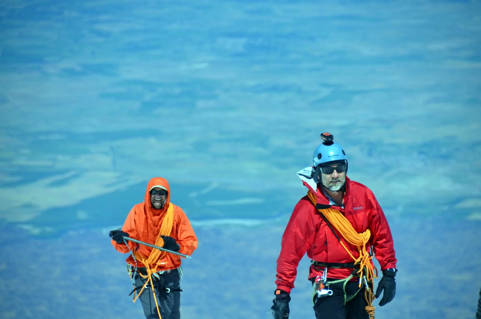 Mountaineer Holt Condren exploring Mount Ararat with fellow explorer Kevin DeVries