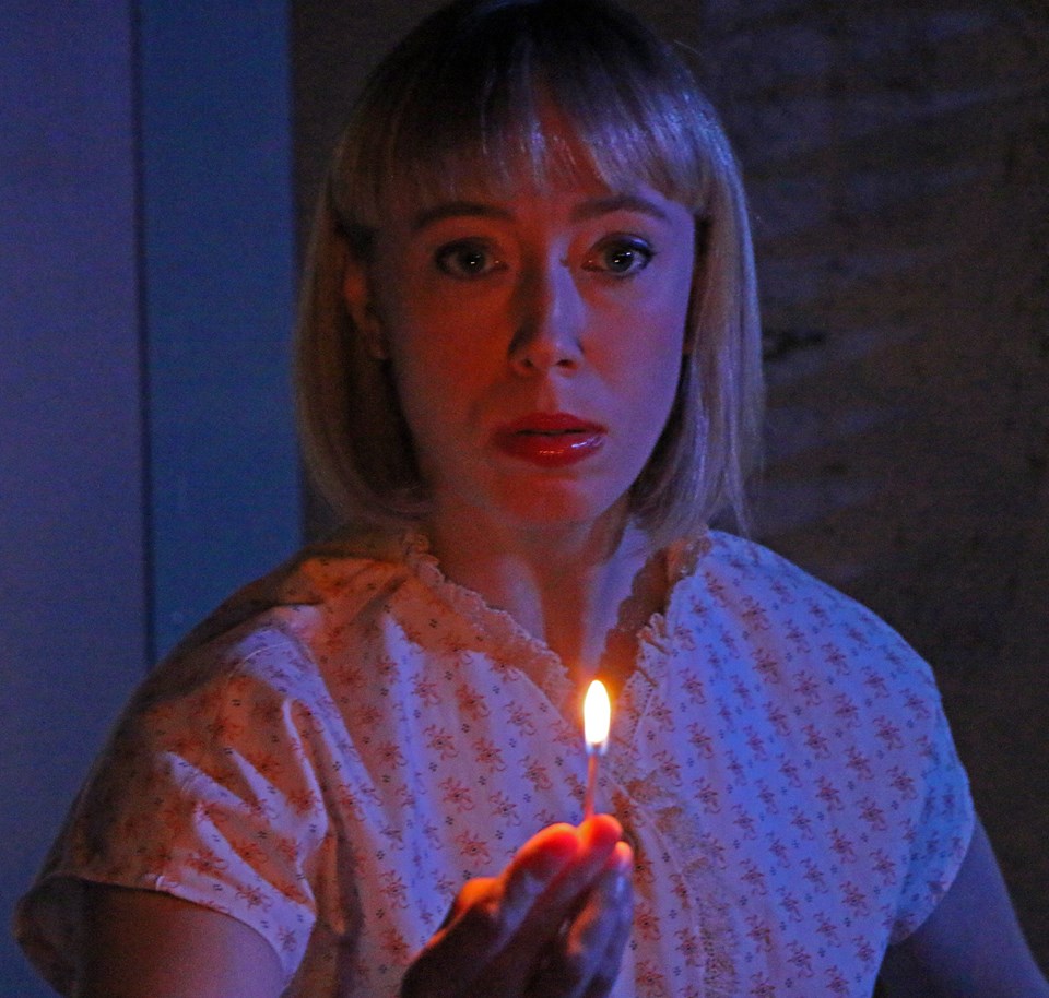 Quinn Warren as Susan Hendrix in Jeffrey Hatcher's adaptation of Frederick Knott's suspense classic WAIT UNTIL DARK at Millbrook Playhouse.