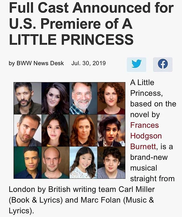 Look at this incredible cast! &hearts;️ #alittleprincess #alittleprincessnyc #nyctheatre #timessquare #musicaltheatre #unitedstatespremiere