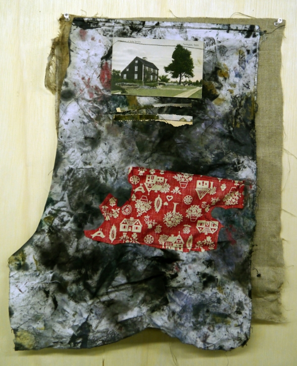 Home rag , acrylic and oil on fabric collage. October, 2012