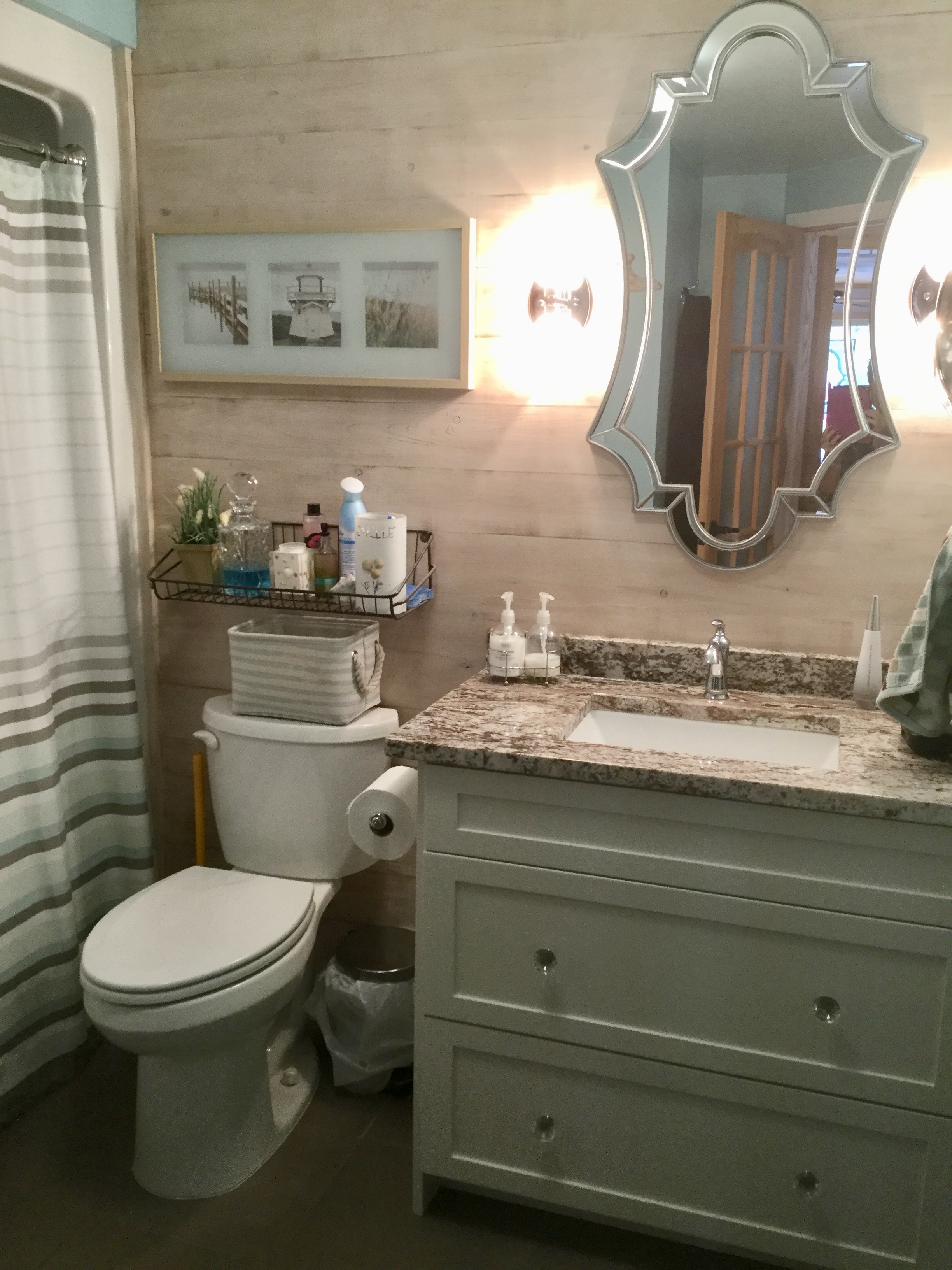 4 piece bathroom complete with toiletries, towels and hair dryer.
