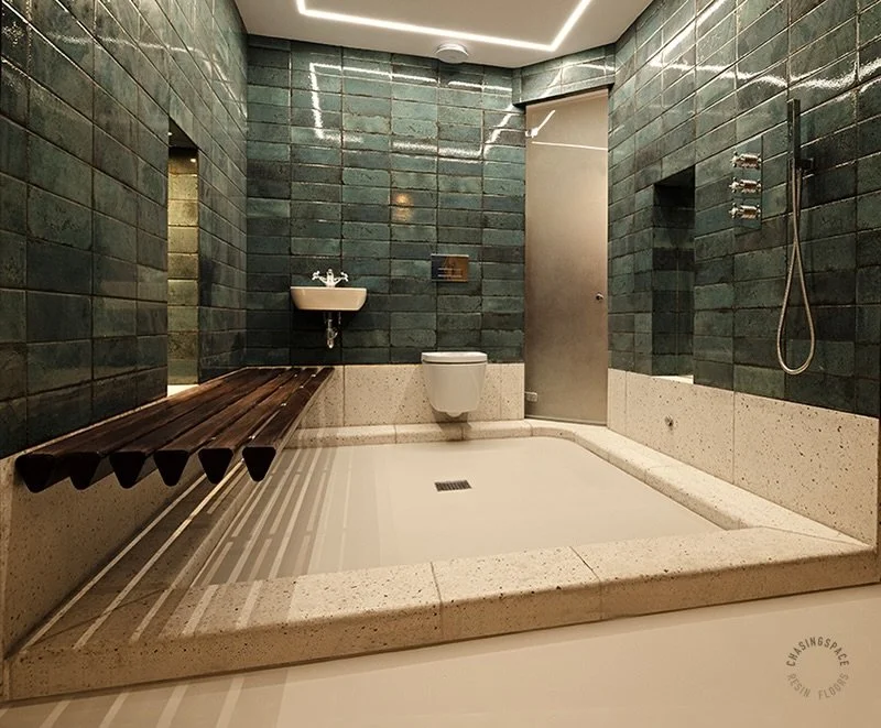 Resin and tiles make a statement in a central London wet room with original features 💎🚿

Resin Floors by Chasingspace
www.chasingspace.co.uk

@chasingspace_floors 
@jakejpr 

#BathroomRenovation #BathroomFloor #WetRoom #bathroomsofinstagram #Waterp