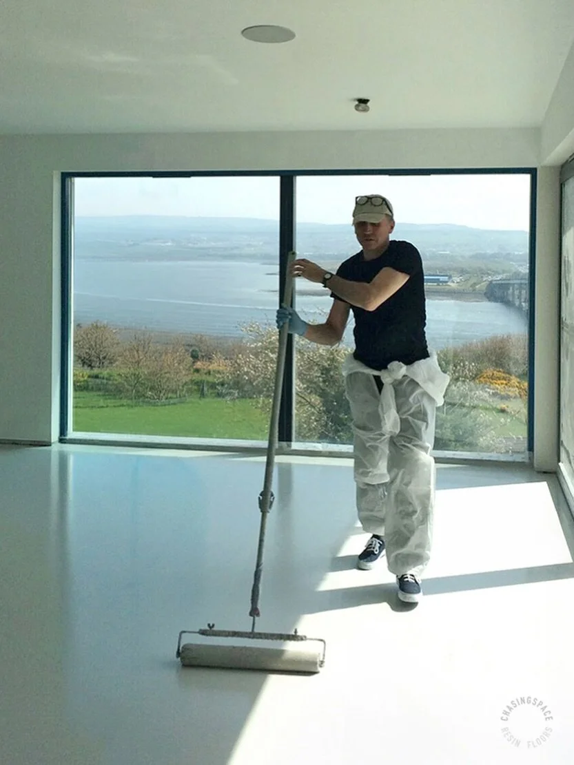 Seal coat application set against the stunning backdrop of Inverness. We take pride in transforming interiors with expert care and attention to detail.

Considering resin flooring? We have many options for stylish residential floors.

Contact us for 