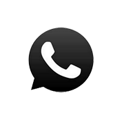 Icon of a speech bubble with a telephone receiver inside, representing WhatsApp.