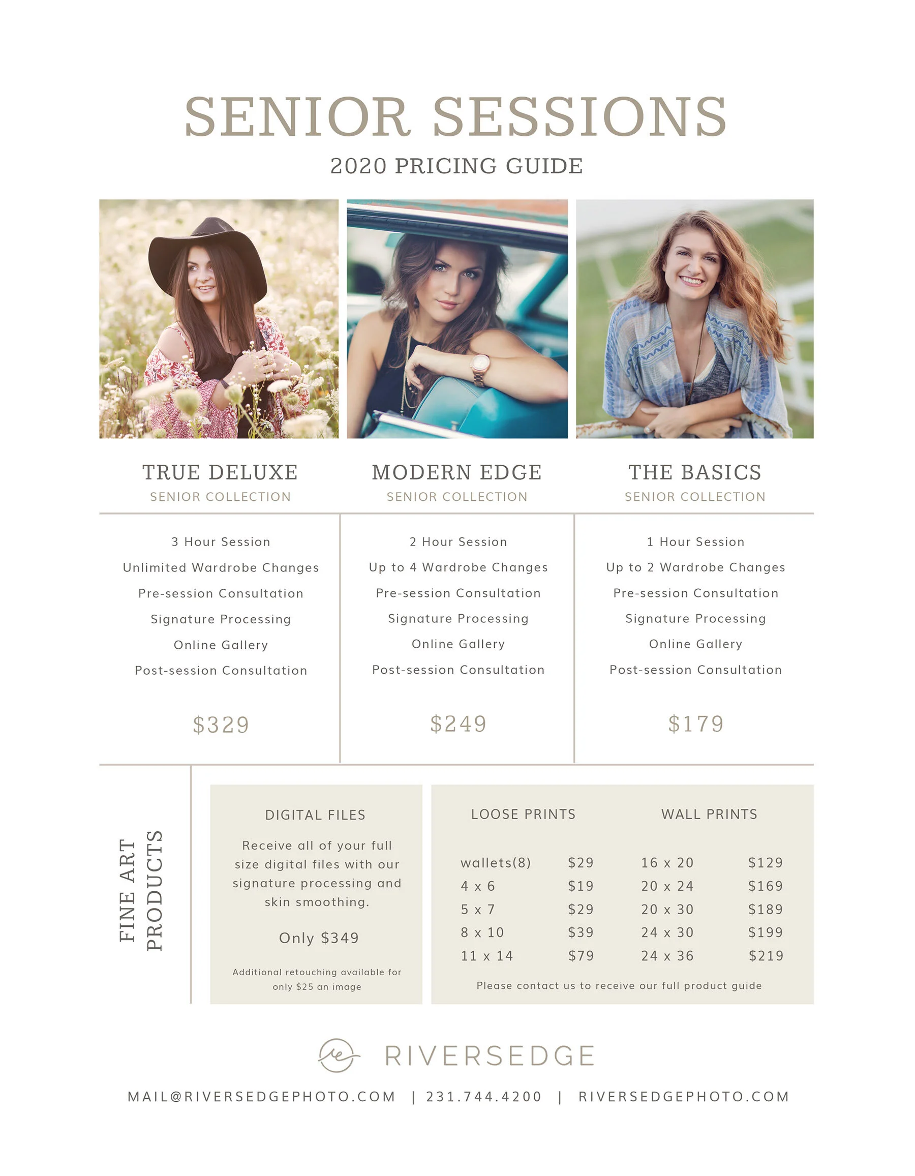 Senior Photography Pricing Riversedge Photography