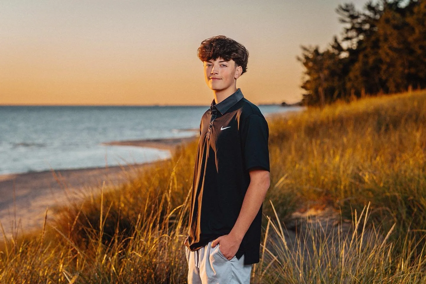 Riley visited us from his home in New Hampshire. He loves the city vibe and our epic West Michigan sunsets. Our sunset definitely showed up. Best of luck Riley on your senior year!