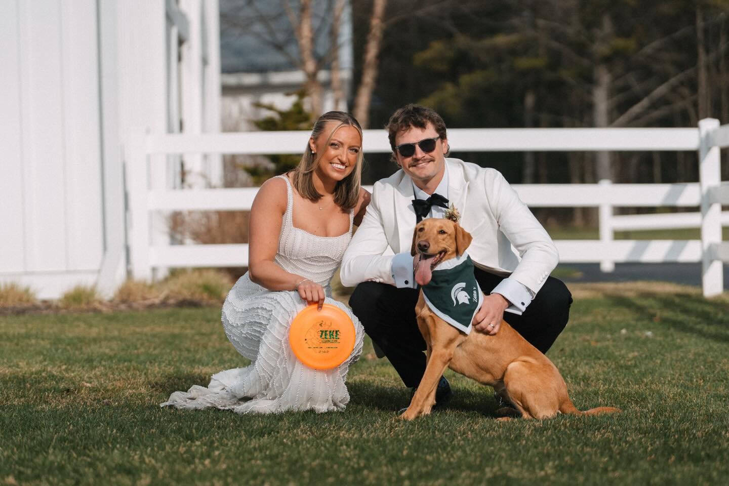 Bella and Bryce&rsquo;s wedding, at @ivy.house.mi , was full of love and laughter. More of that to come soon but now a special visit from Zeke the wonder, dog!

#ivyhouse #saugatuckwedding #zekethewonderdog