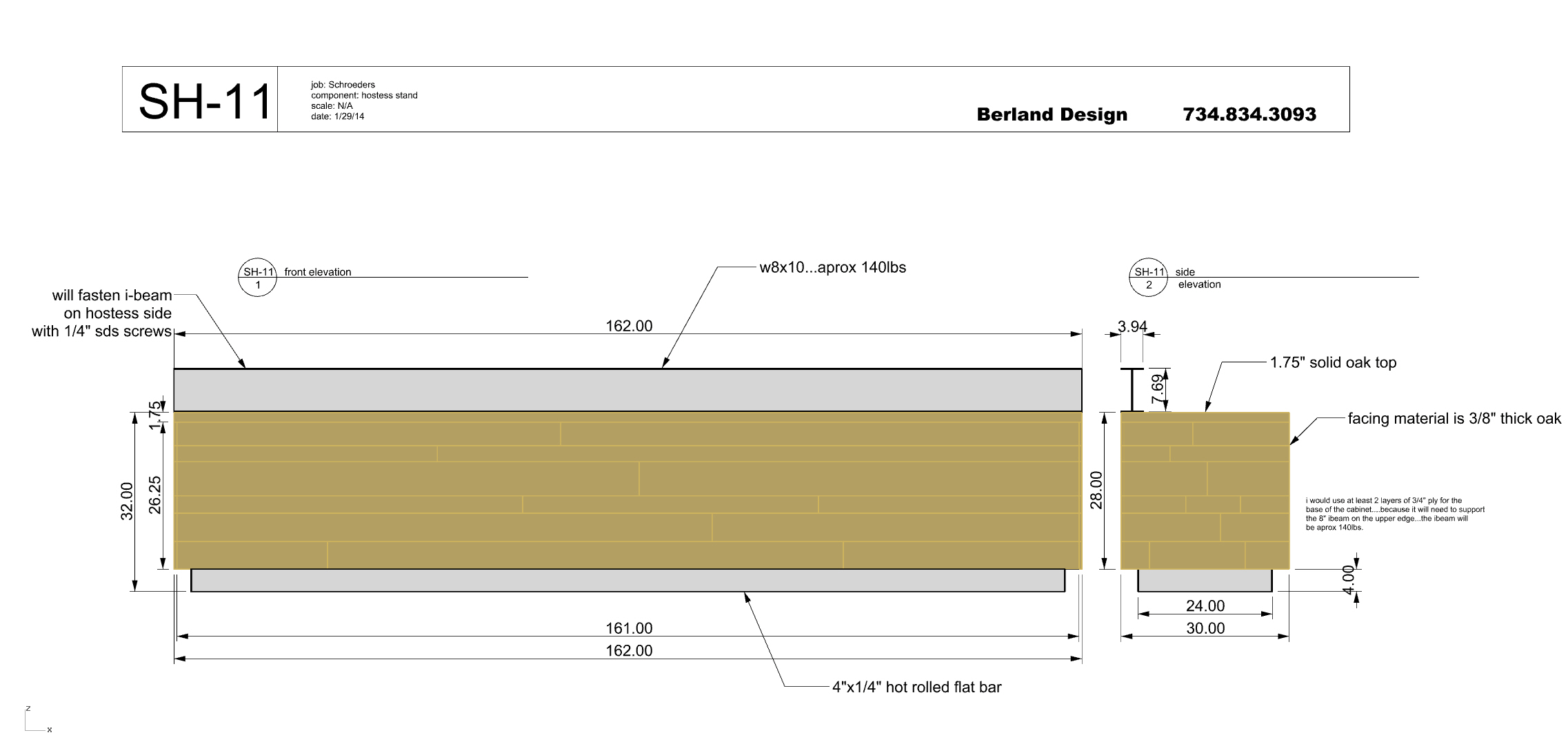 Typical shop drawing