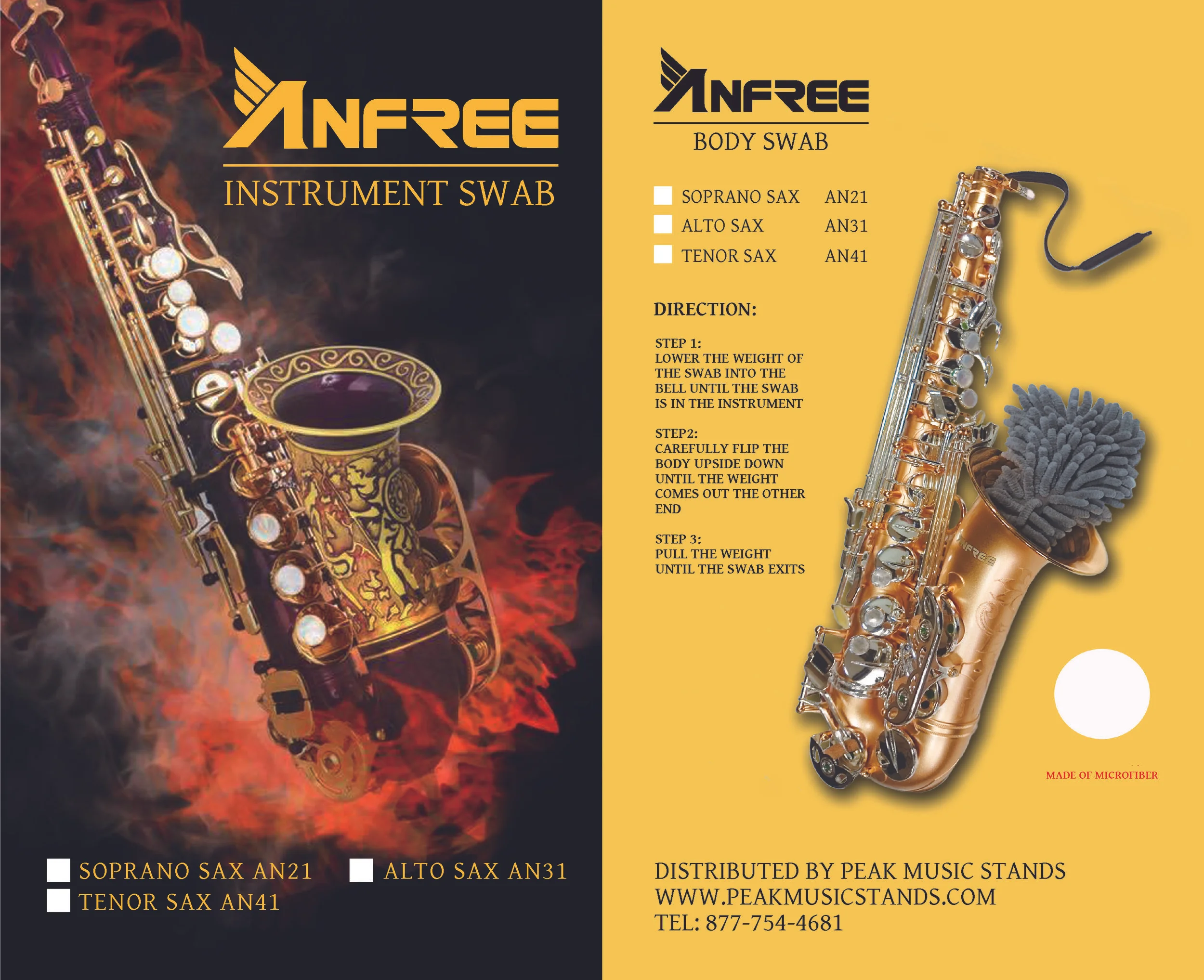ANFREE Saxophone Body Swab — Peak StandsThe Best Portable Stands