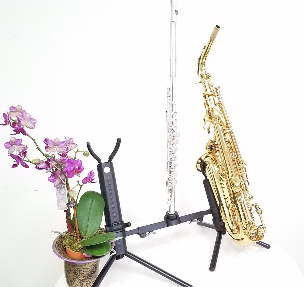 Folding Saxophone Tripod Stand Holder Sax Alto Tenor Portable Musical  Instrument 