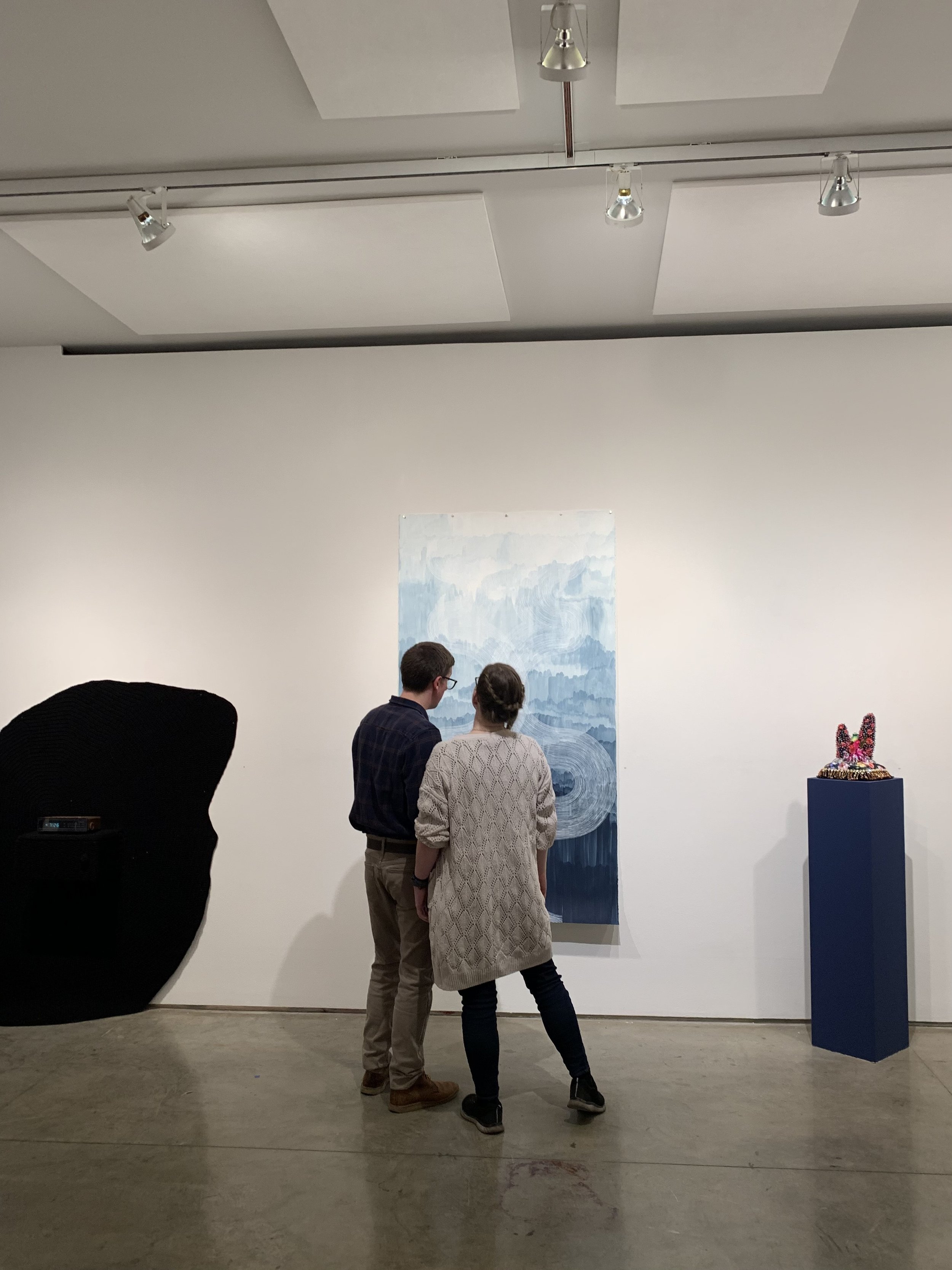  Visitors to the exhibition. 