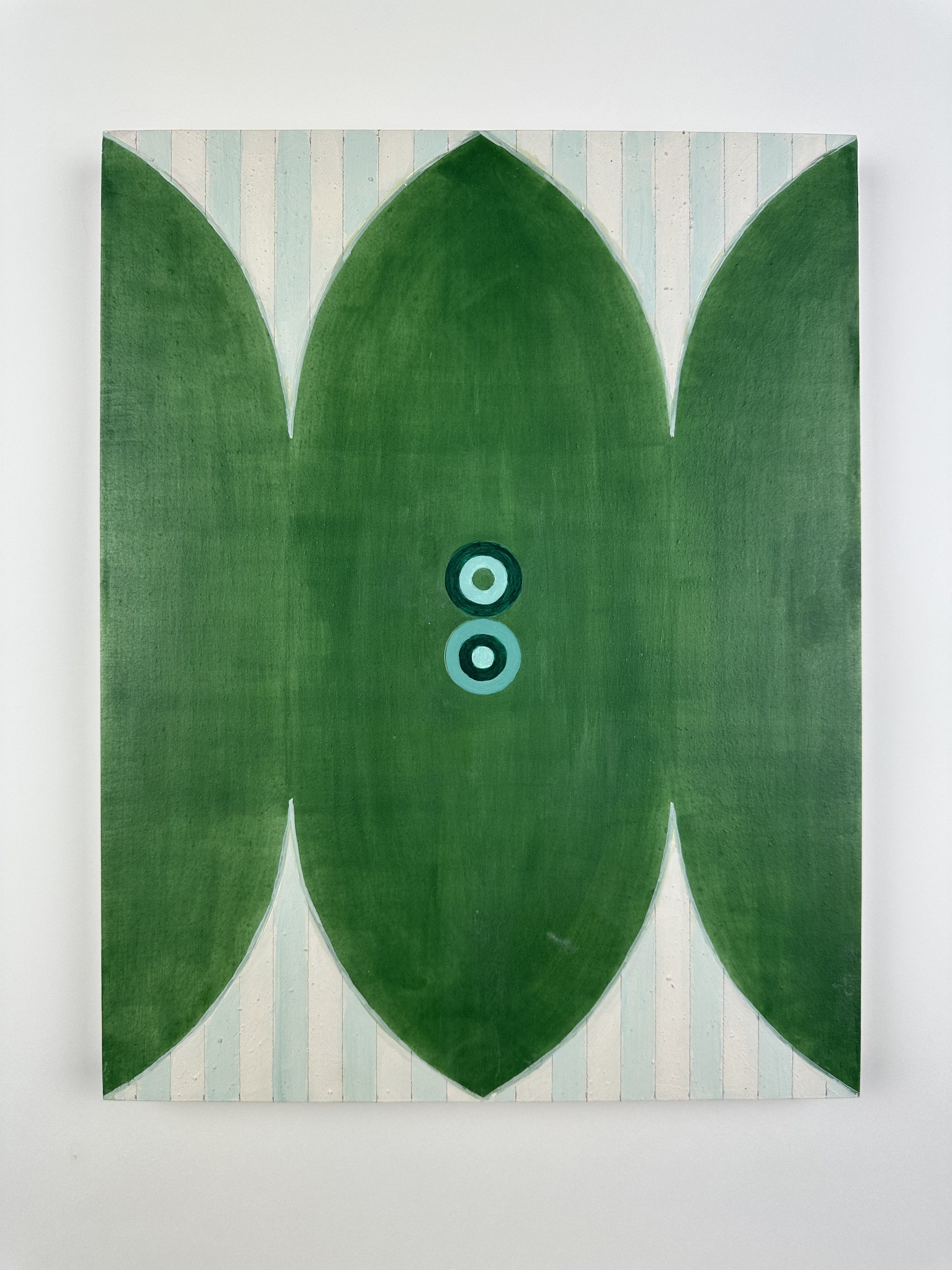   Space-form no. 232, , 2024, egg tempera, oil, and acrylic on cradled panel 14 x 11 in. 