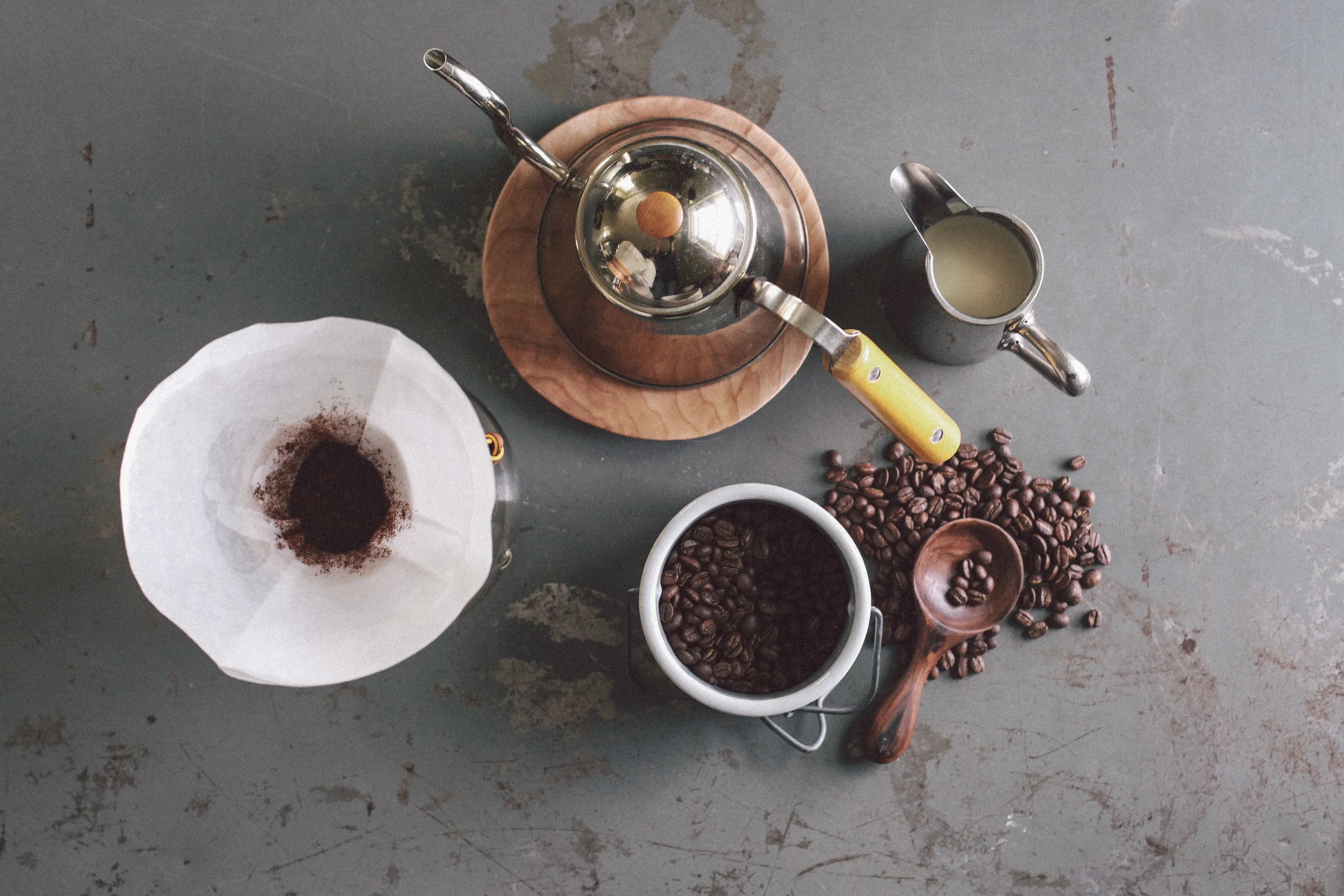Aron Fischer of Facture Goods produces beautiful hand-carved pieces for the kitchen and beyond. Pictured here is his walnut coffee scoop . 