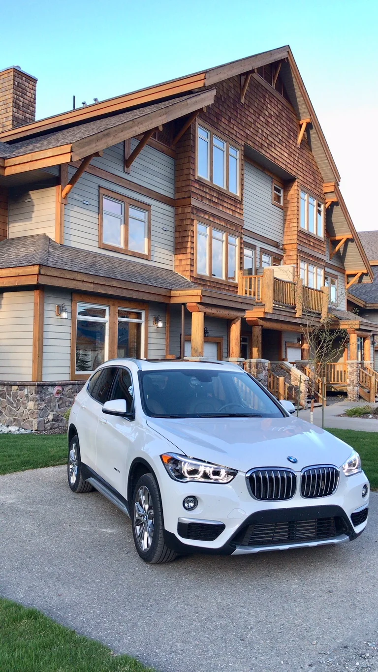 white BMW X1 Kimberley BC North Star Mountain Village Resort Cabin.jpg