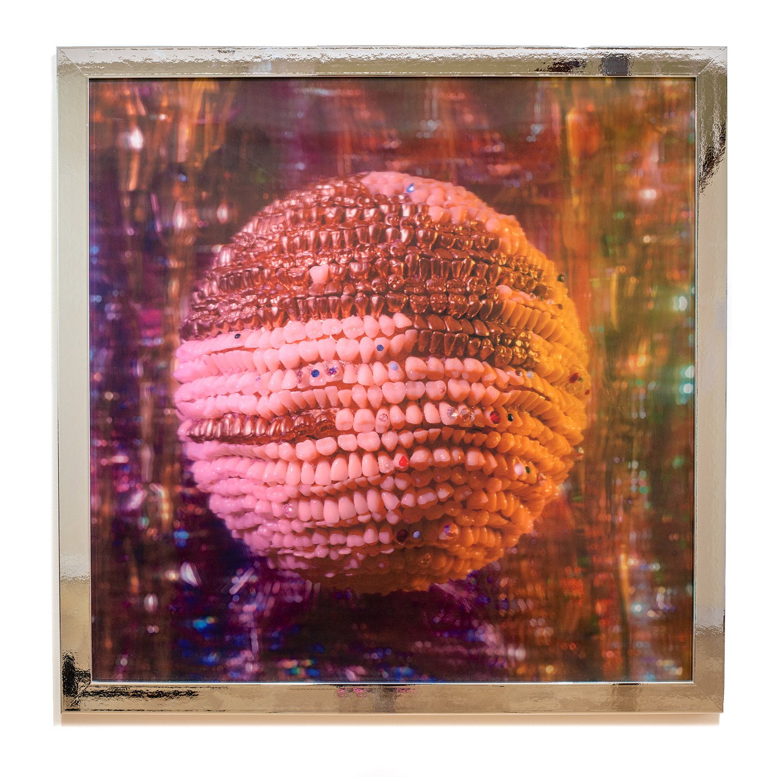  “Orb II” shown here as a framed lenticular print 