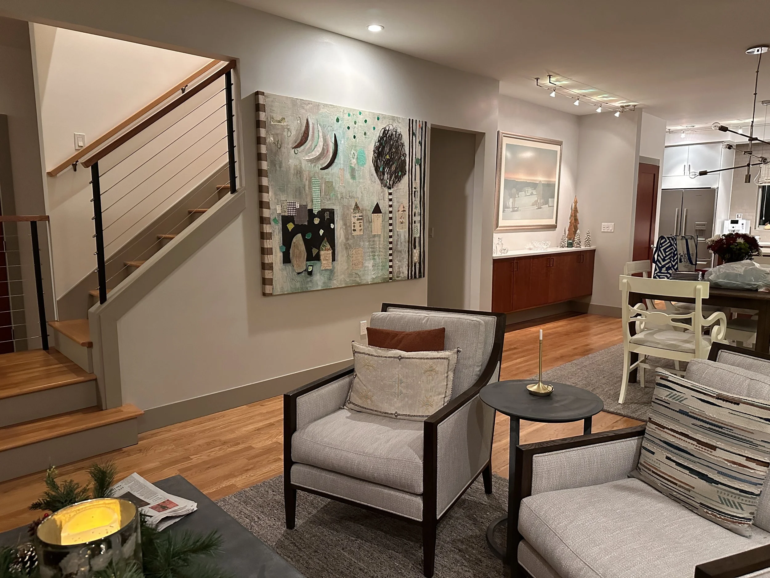 Talking Trees Series: Beige Stripes by Pam in Seattle