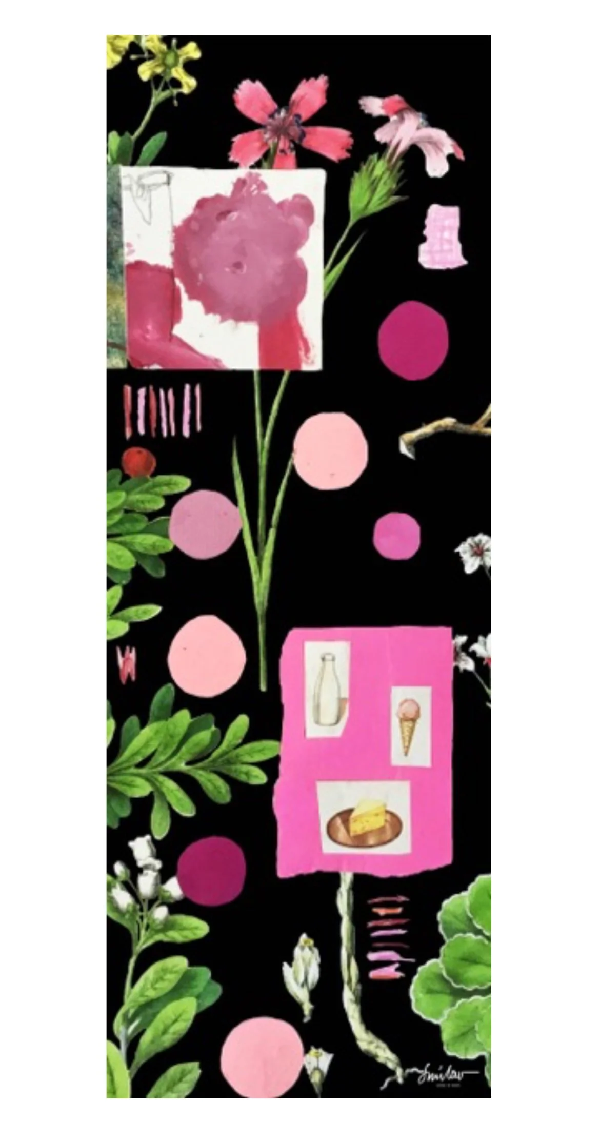 Pink SGK botanical Pink Scarf