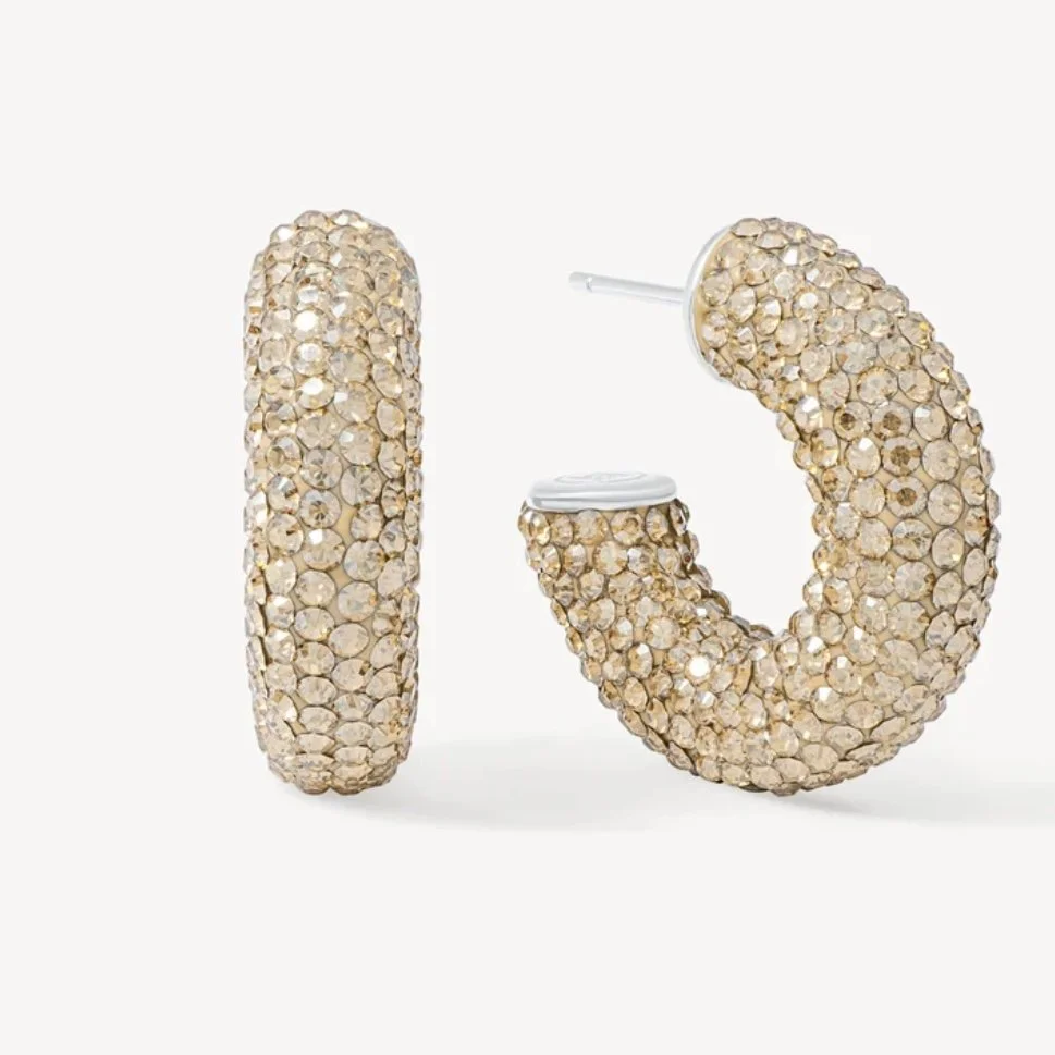 Sparkle Chunky Hoops- Gold