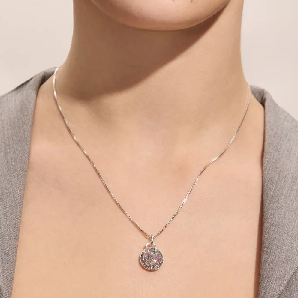 Abalone Sparkle Disc Necklace