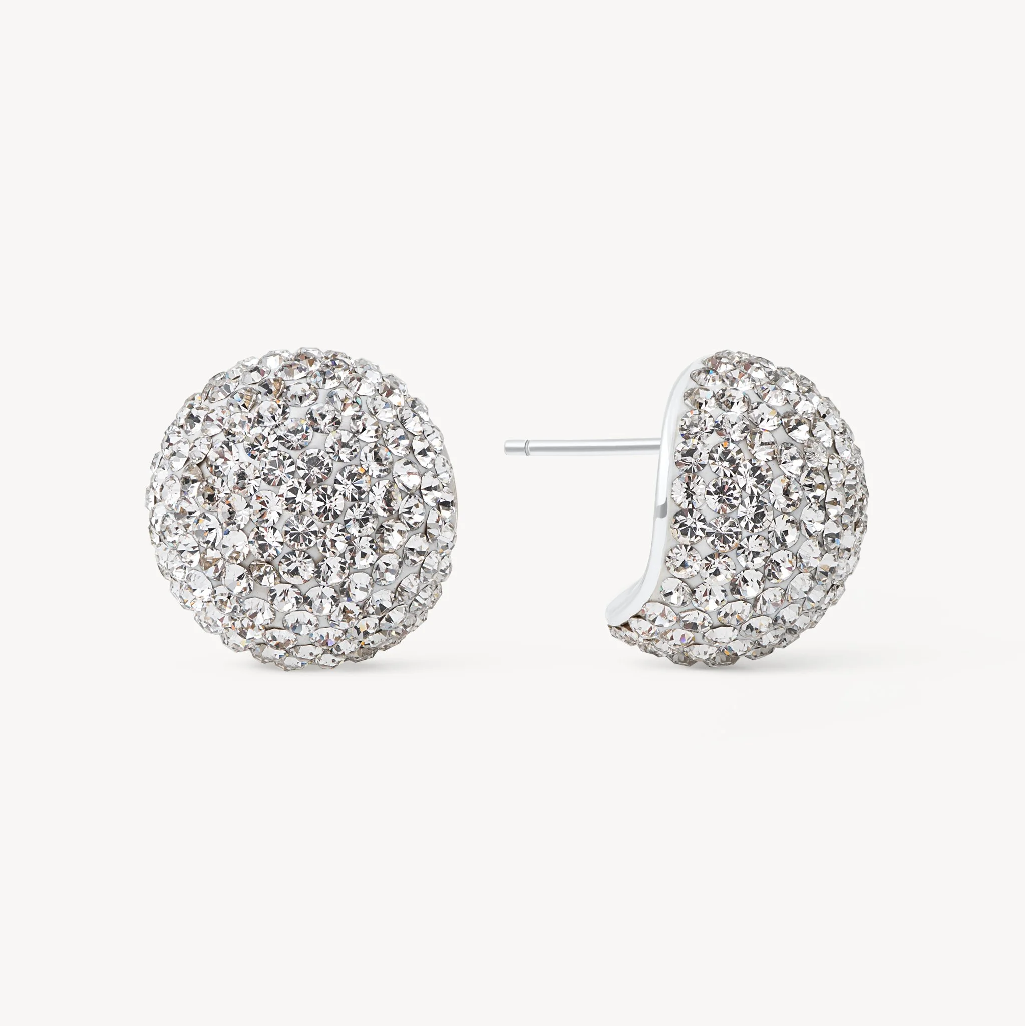Icon Sparkle Studs - White - 1 Front 1 Angled.jpg