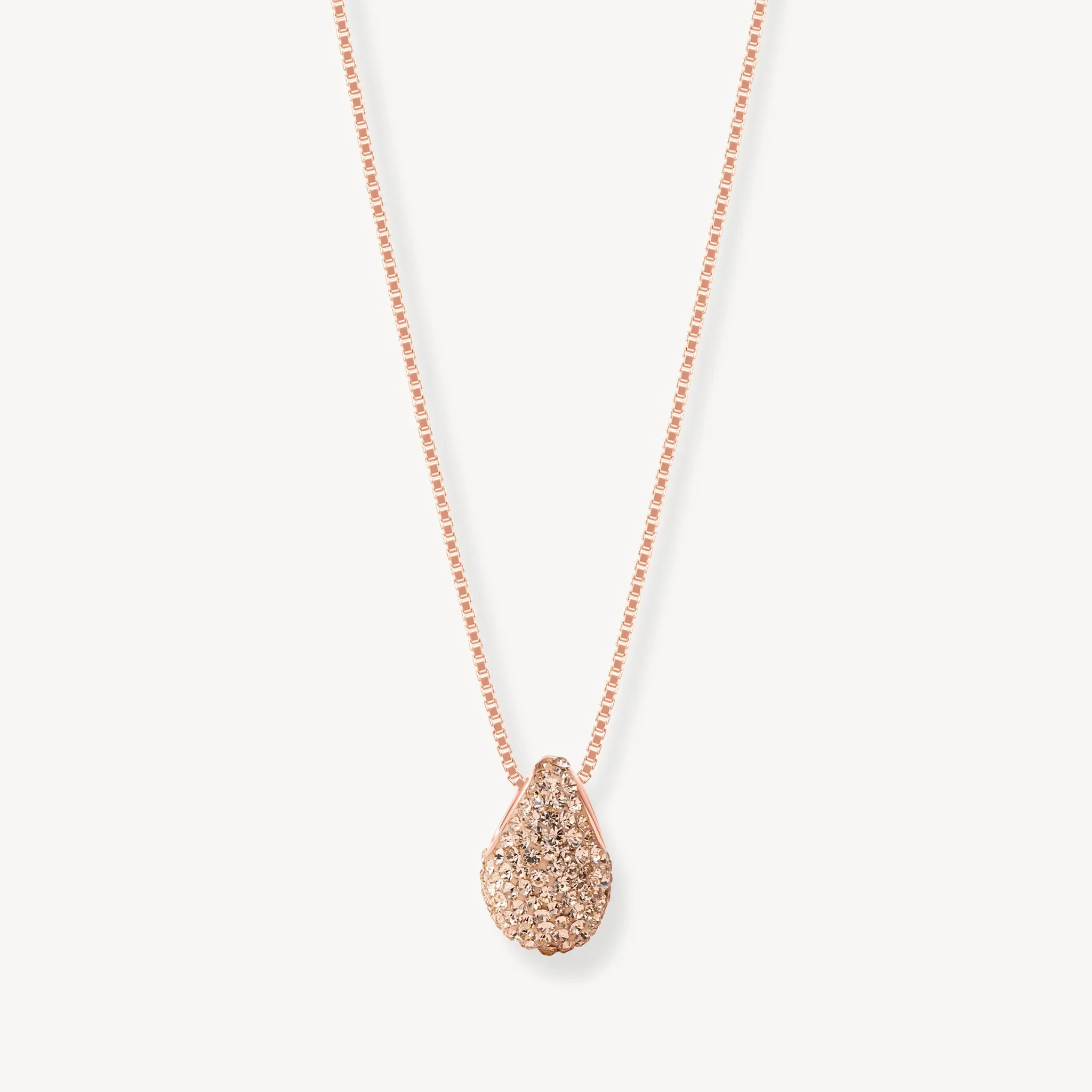 Mini Sparkle Drop Necklace (Box Chain) - Rose Gold.jpg