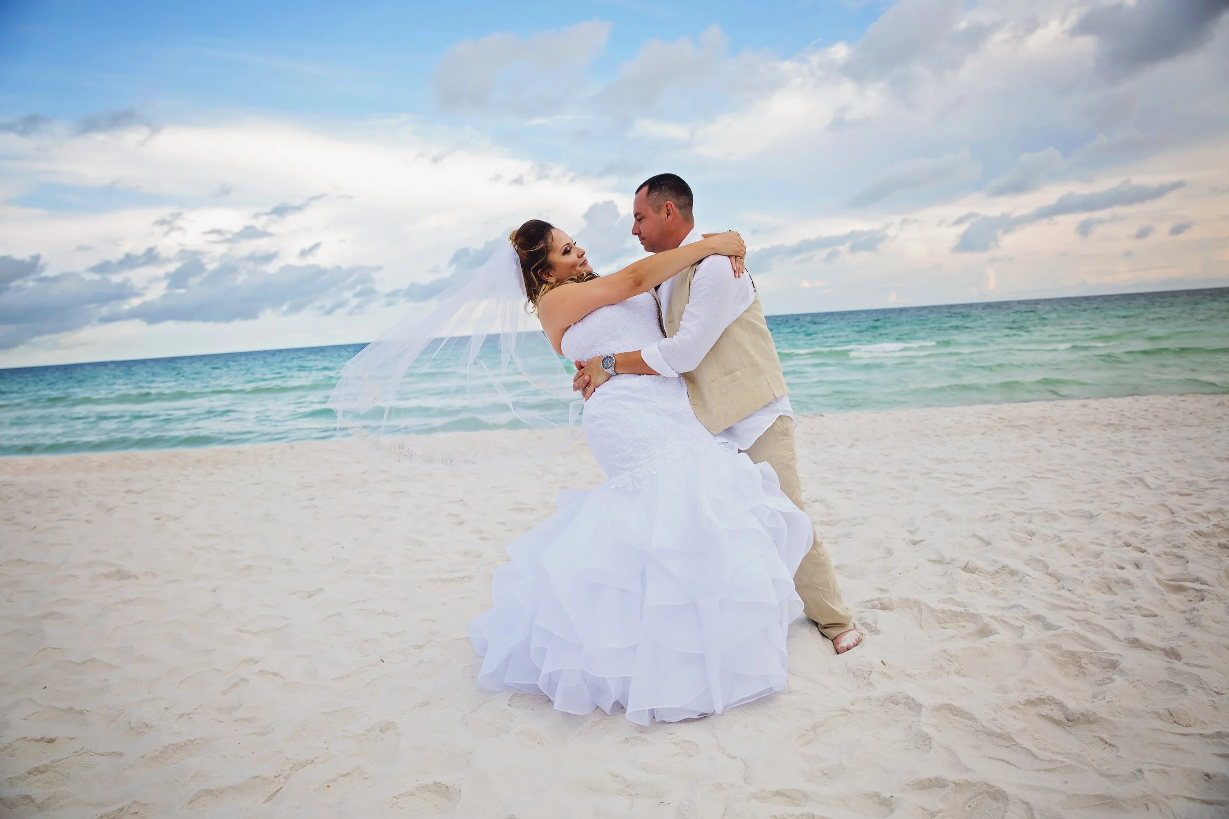 Mr. and Mrs. Garcia Navarre Beach wedding pictures