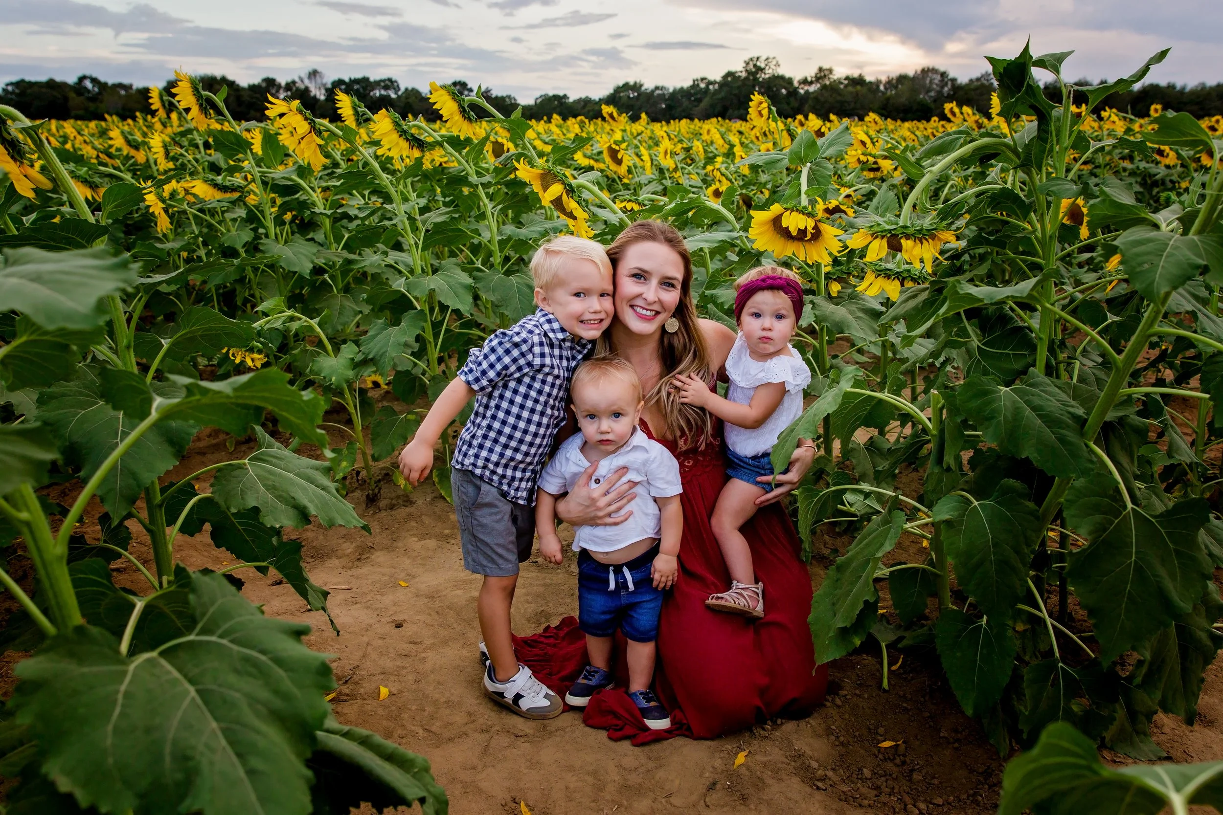 Mommy and Me Photoshoot at the Holland Farms Sunflower Field. 