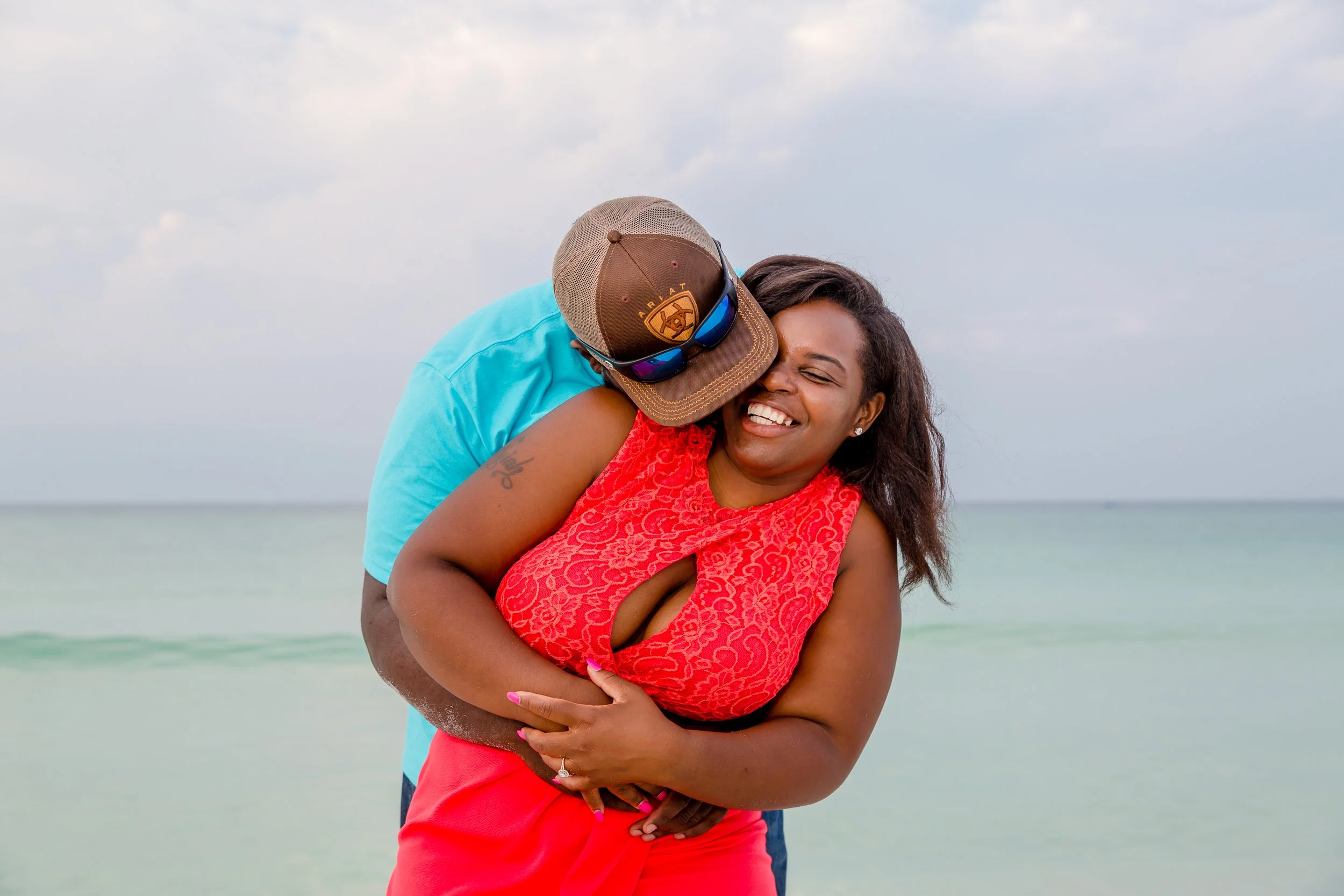Engagement picture on Jacksonville beach