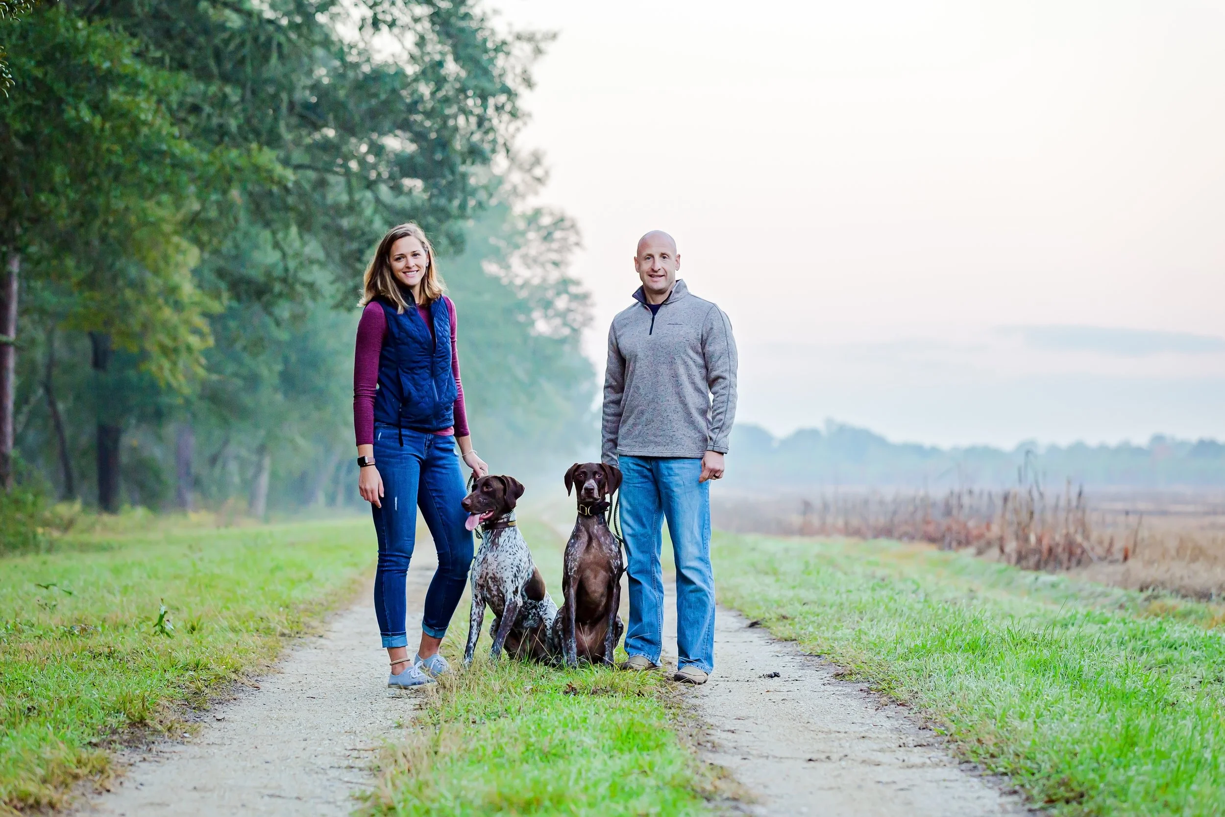 Family photoshoot in Jacksonville Florida standing in a field