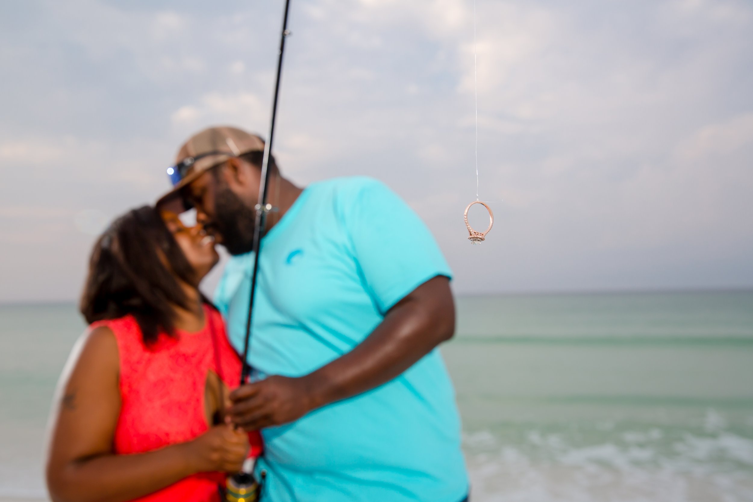 Engagement ring Photo shot on Jacksonville beach