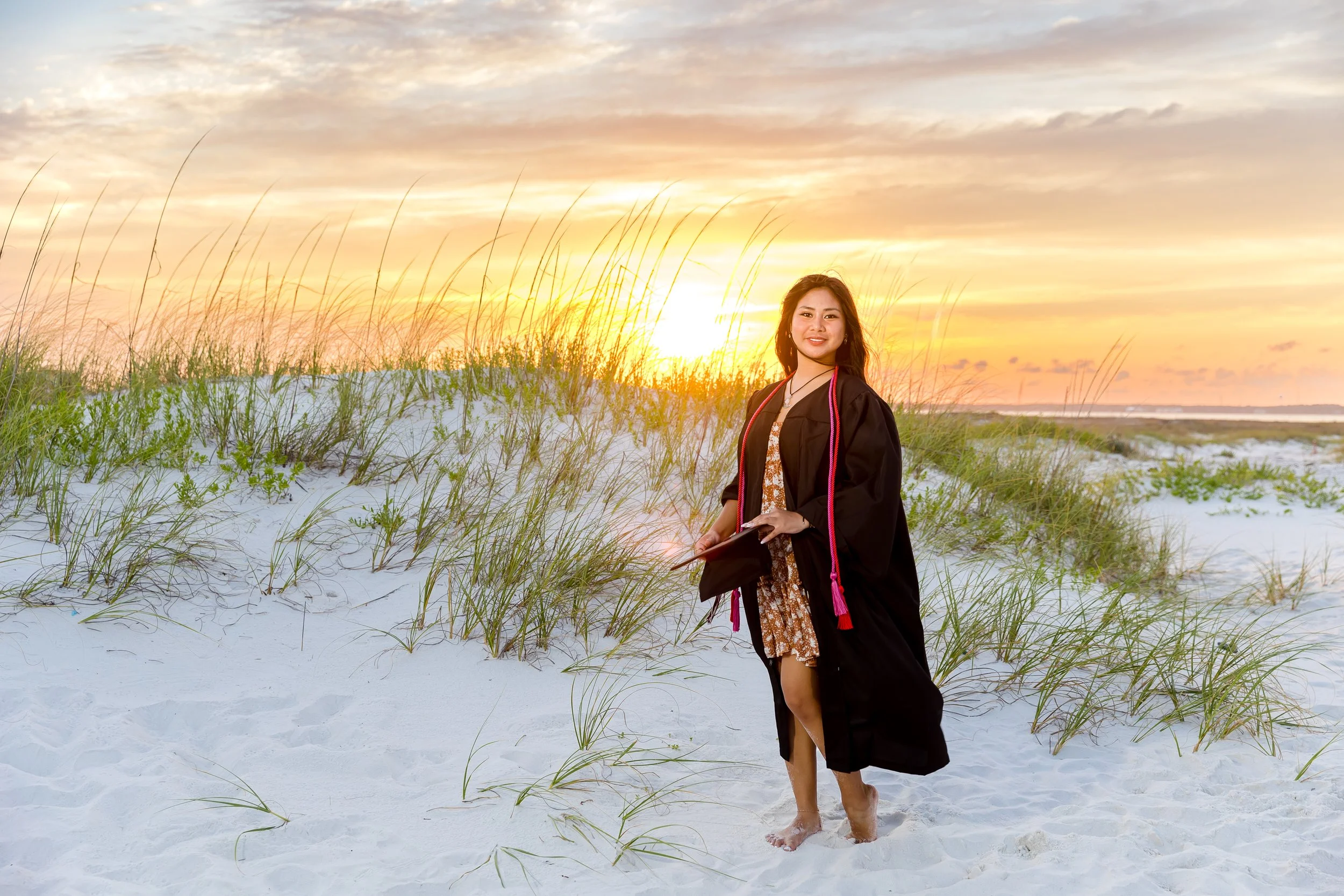 Sunset Jacksonville Beach senior photo shoot