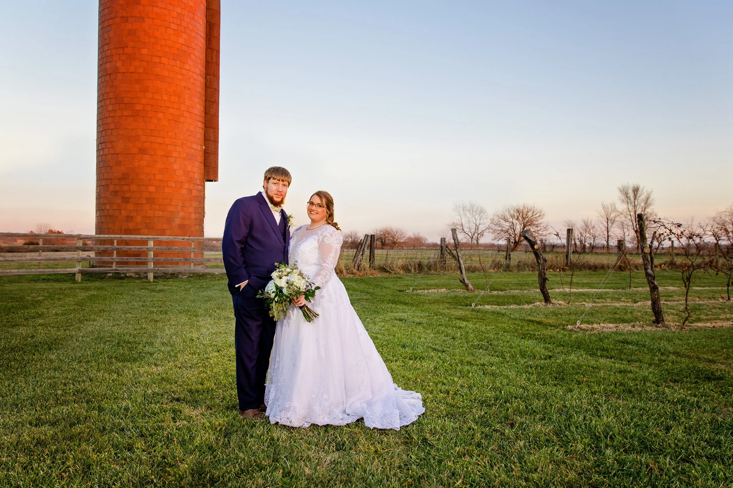 bride and groom portraits in a country field photo captured by Jacksonville beach St. Augustine Florida wedding photographer