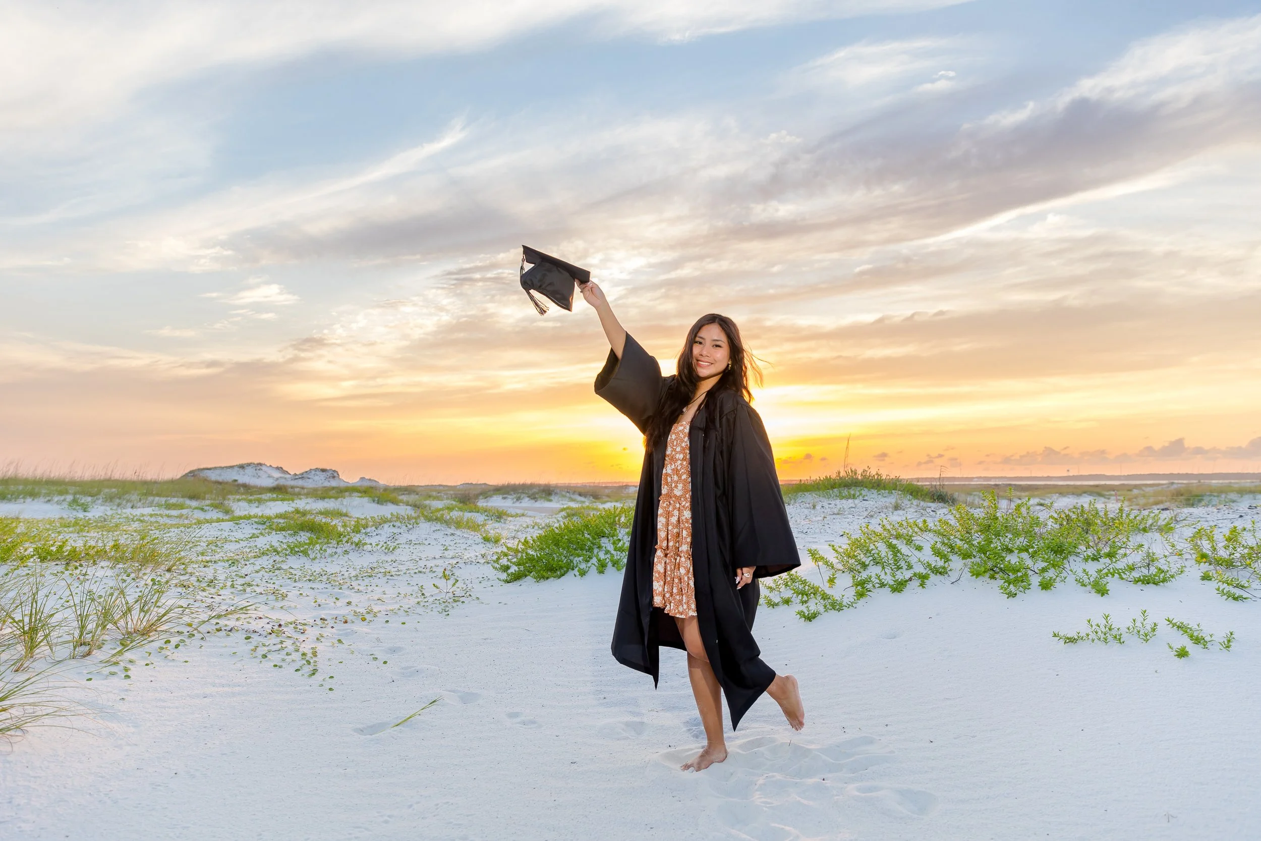 Sunset Jacksonville Beach senior photo shoot