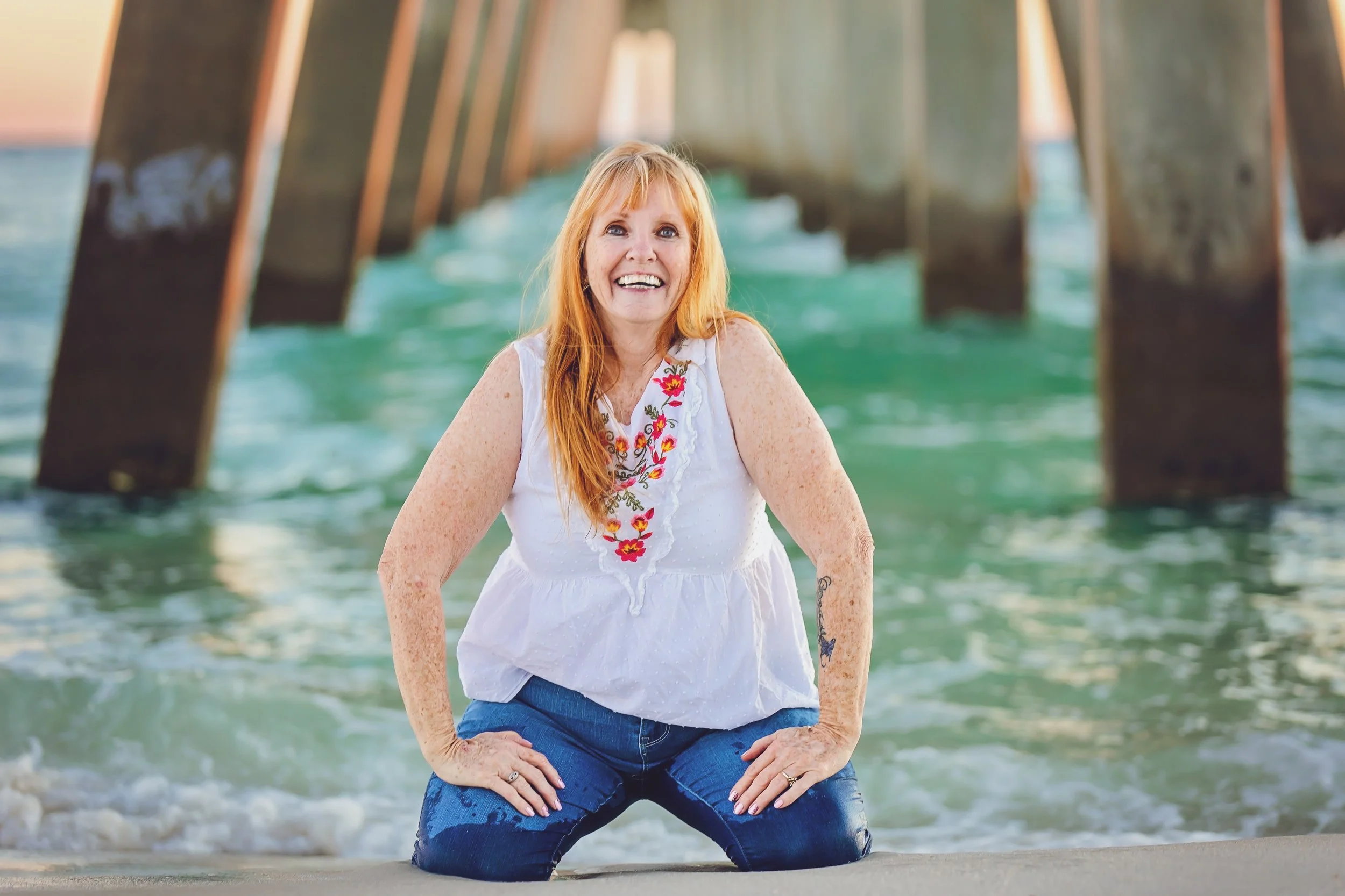 Beach photo-shoot on Jacksonville Beach Florida