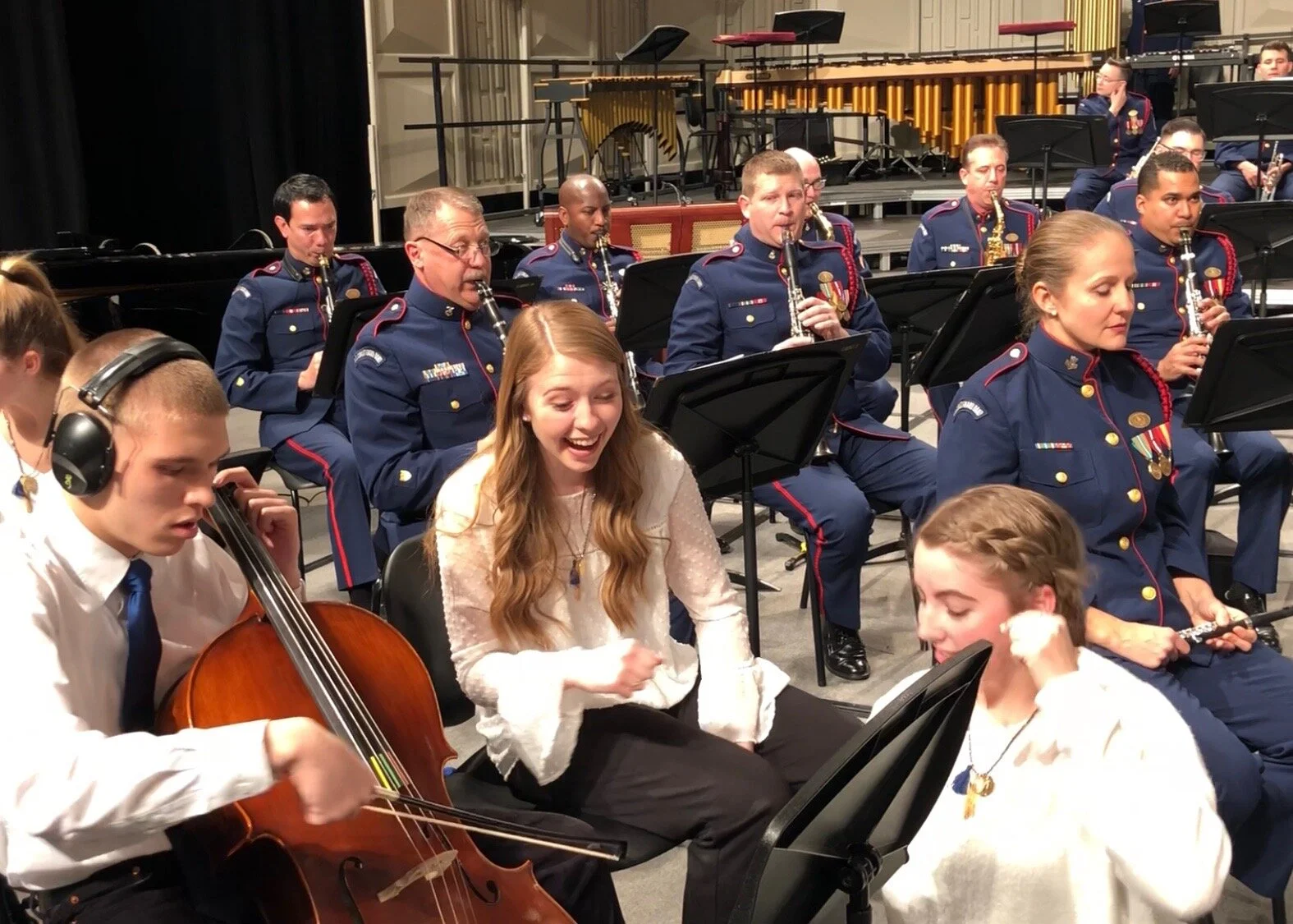 United Sound musicians performing with the United States Coast Guard Band at The Midwest Clinic in 2017!