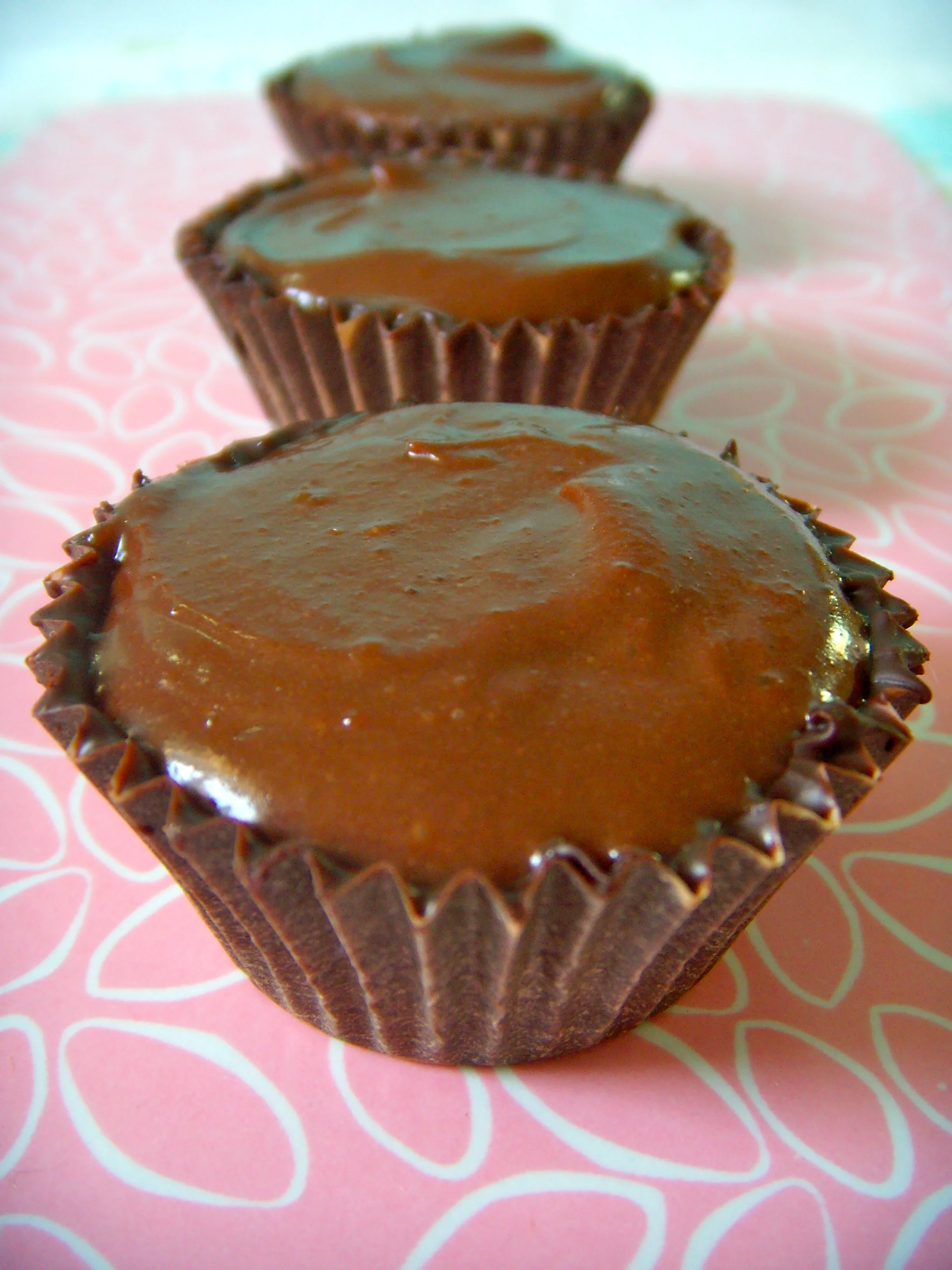   peanut buttermMousse in chocolate candy cups  