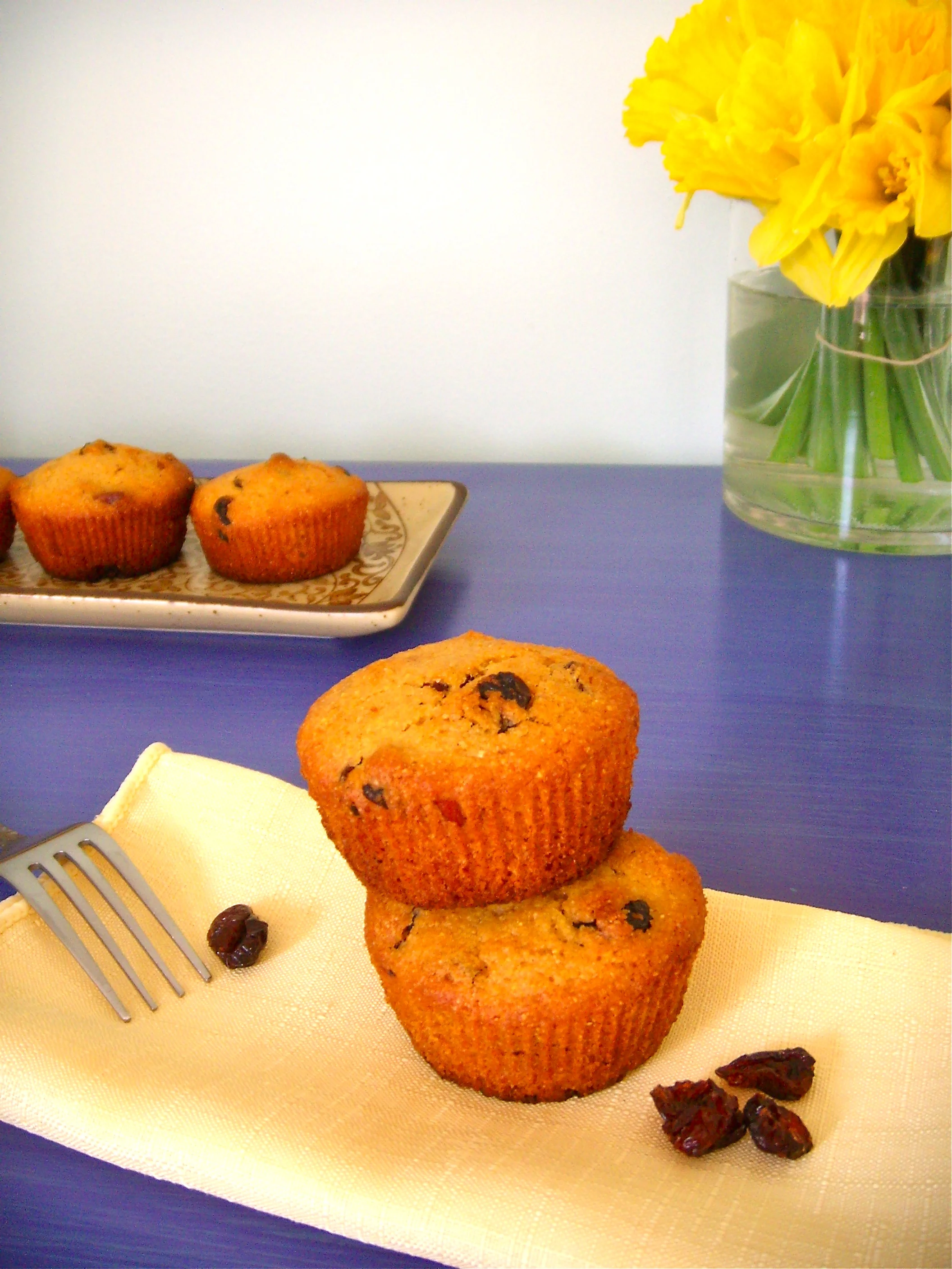   cranberry-orange cornmeal muffins  