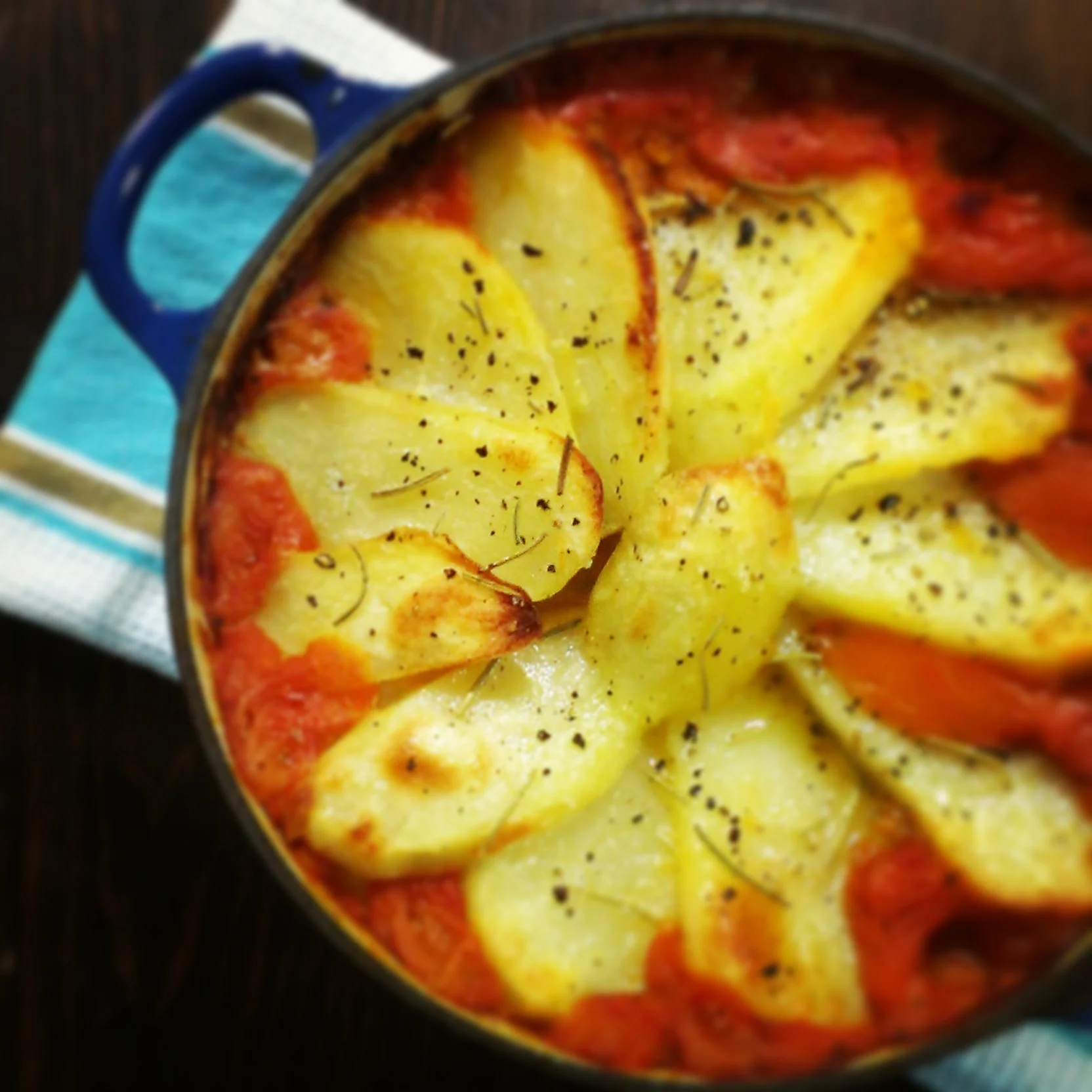 tomato and chickpea stew bake