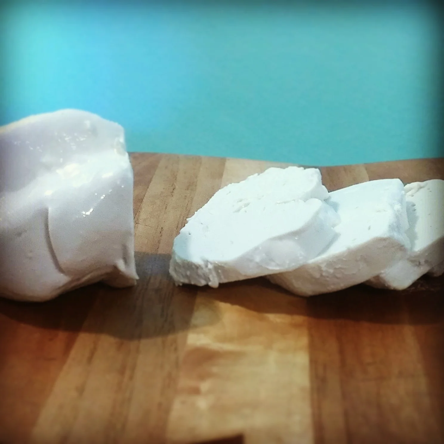 fresh homemade vegan mozarella