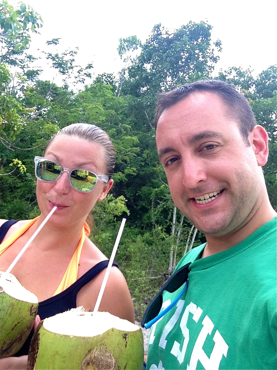 Couldn't pass up a fresh coconut! (Mister Cheese is the boyfriend!)