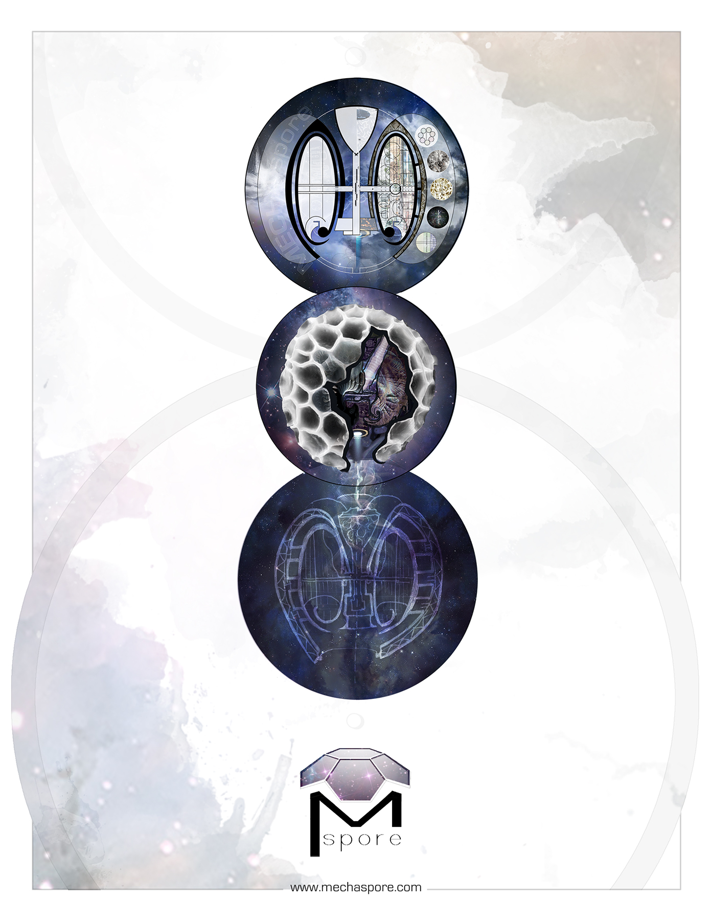 Flyer/Advertisement for MECHA:spore book