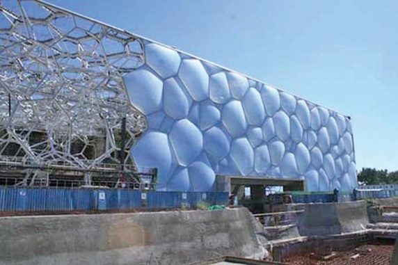 The Water Cube, Beijing National Aquatics Center by PTW, Arup, and CCDI ( Image )