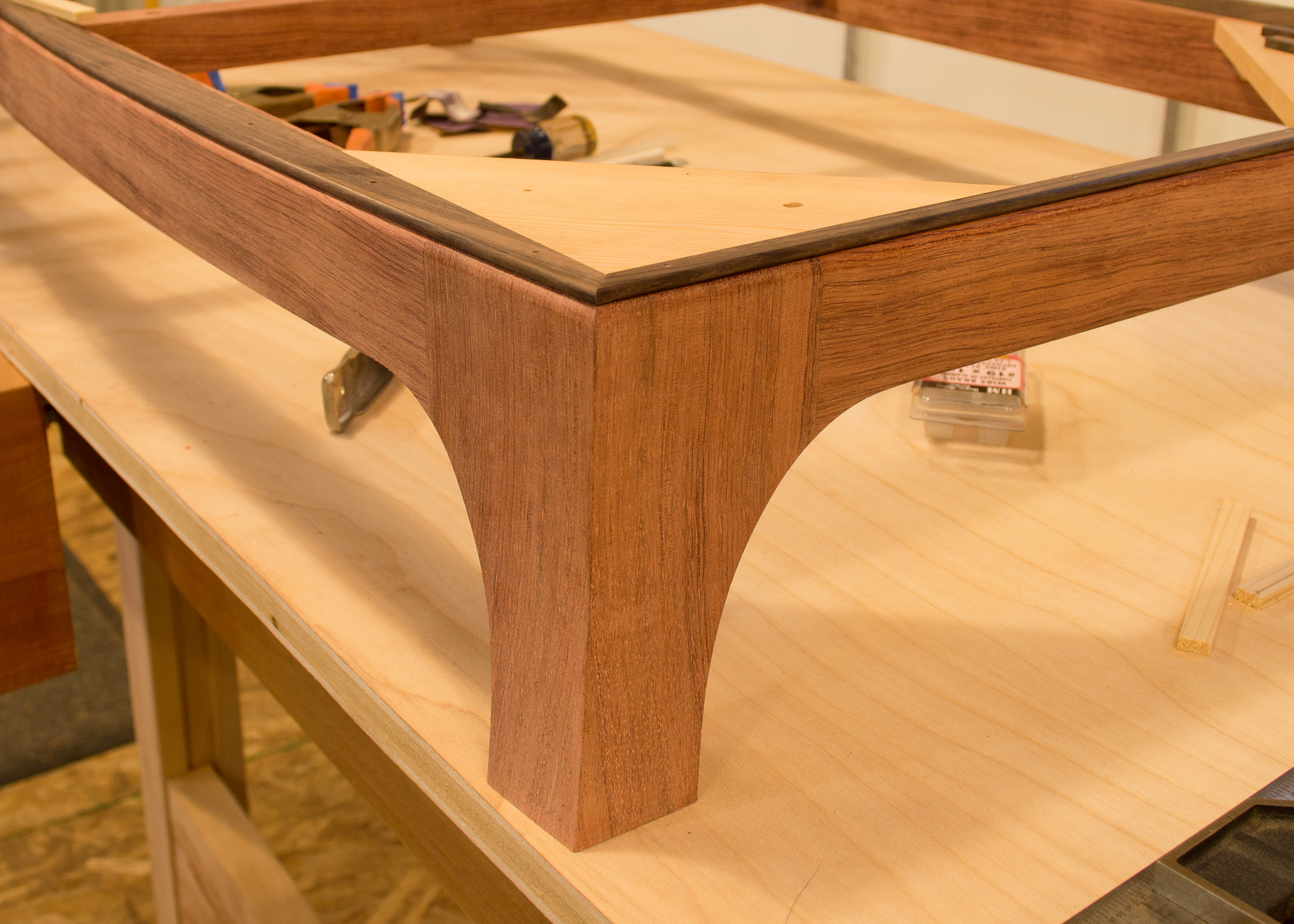 The finished base with rosewood bead. 