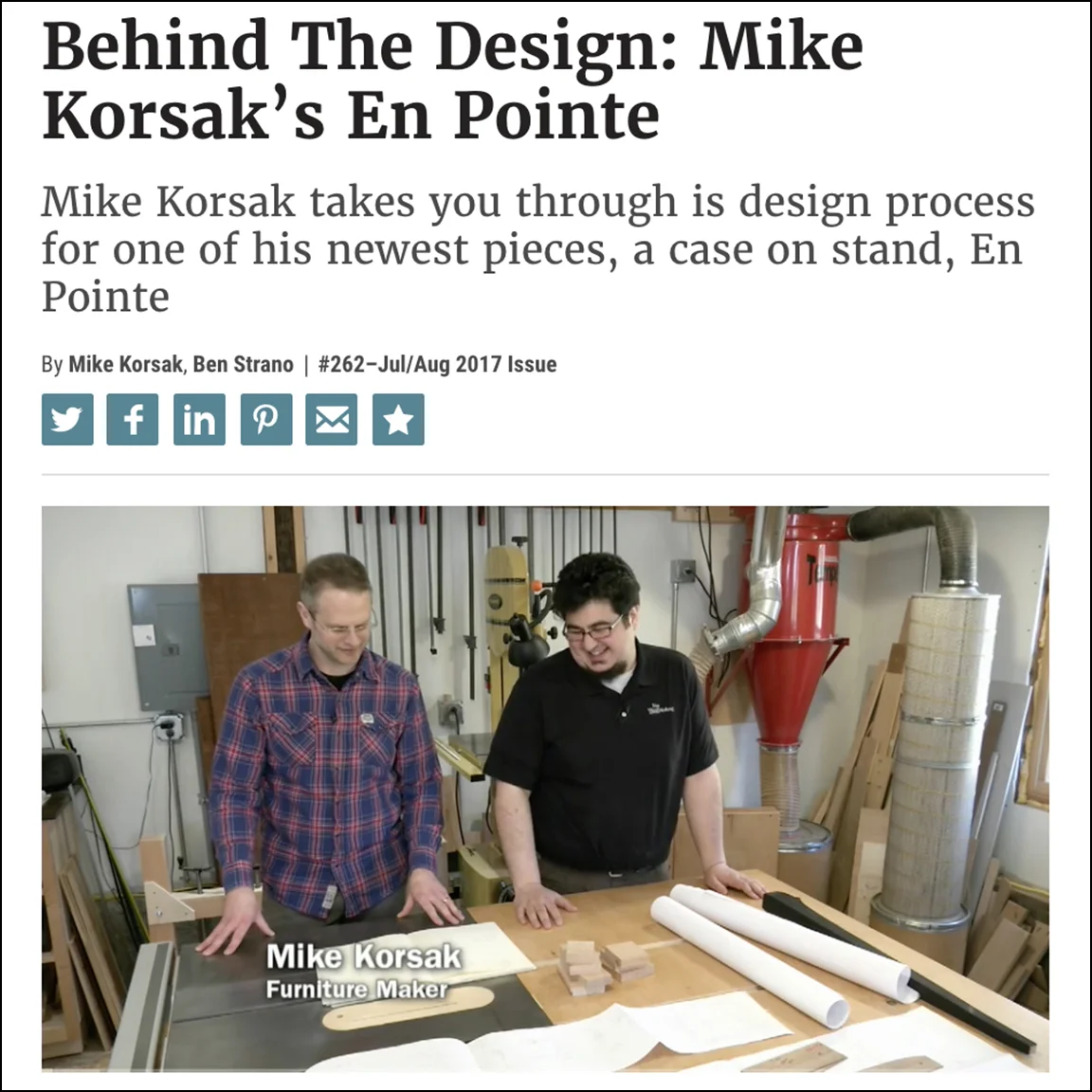 Interviews with a Furniture Maker