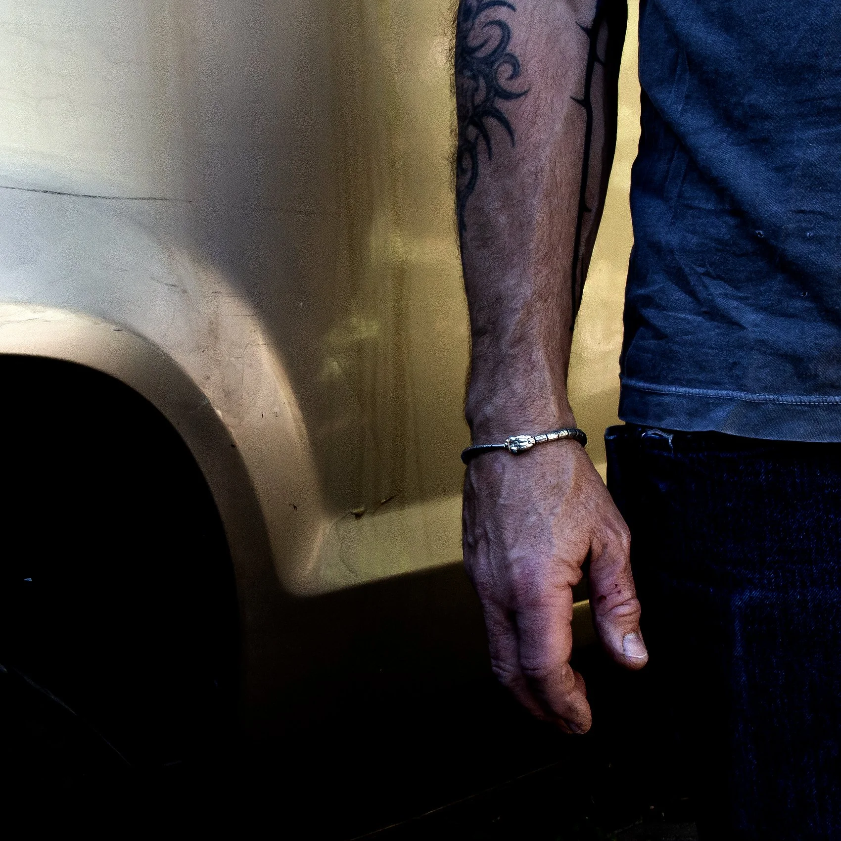 Turq Snake on Wrist .jpg