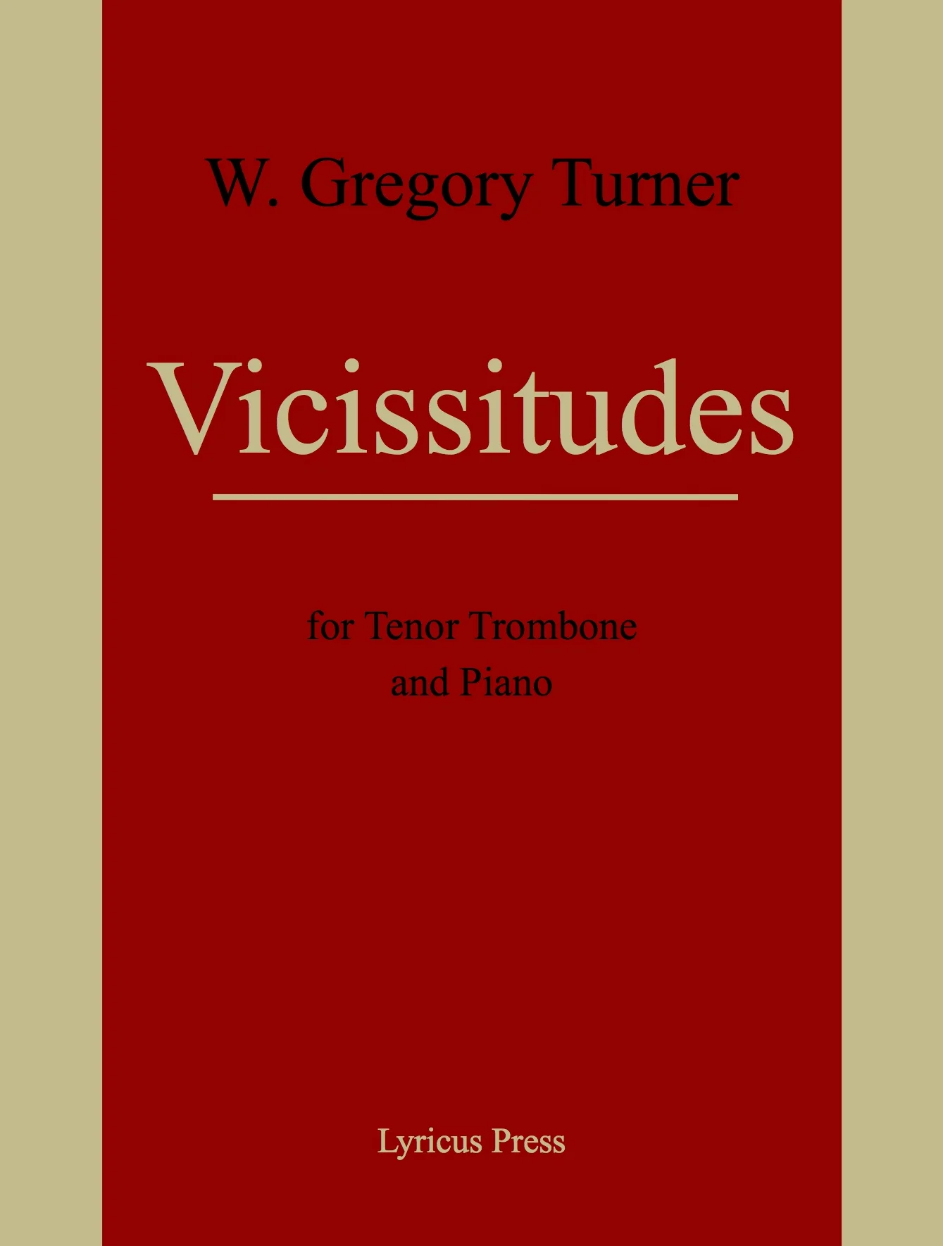 Vicissitudes - for Tenor Trombone and Piano