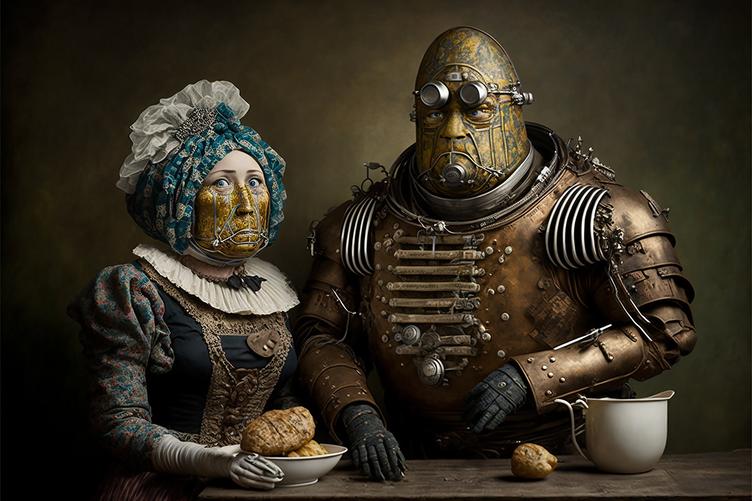 The Potato Eaters (Steampunk Version)