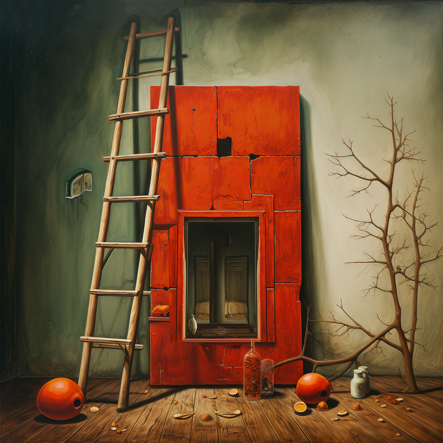 Quantum Tunneling To Imagination Next To A Ladder That Leads Nowhere