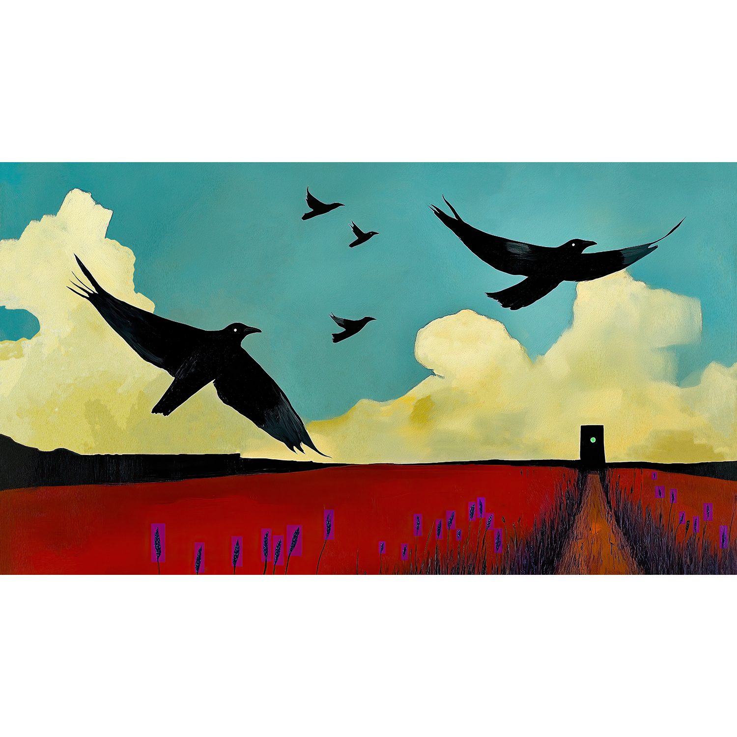 Crows Over Lavender - toned - SQ.png